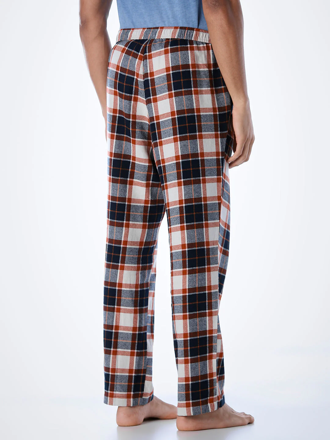 Check Cotton Pyjamas - Red - Image 4