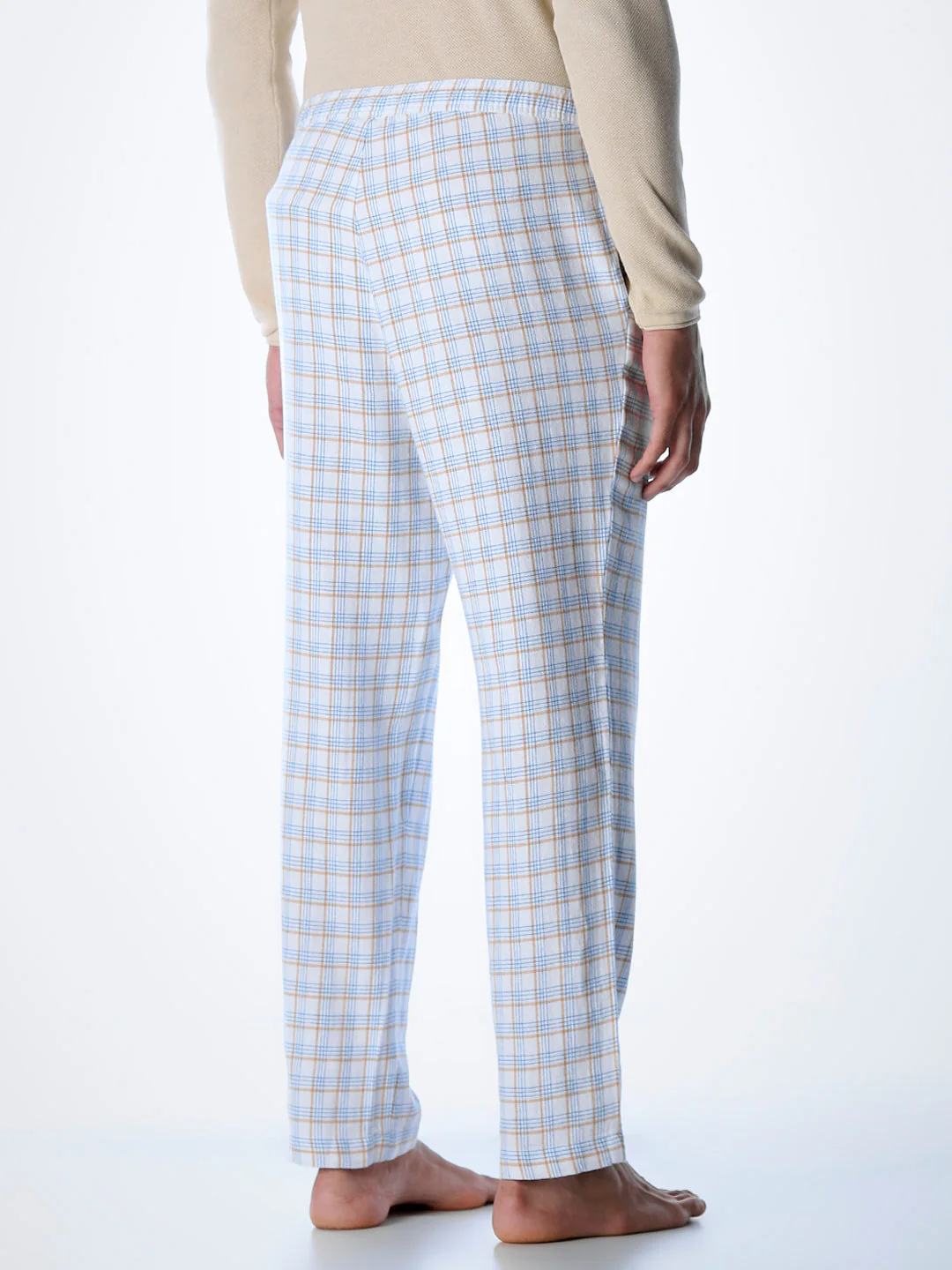 Check Cotton Pyjamas - White - Image 4