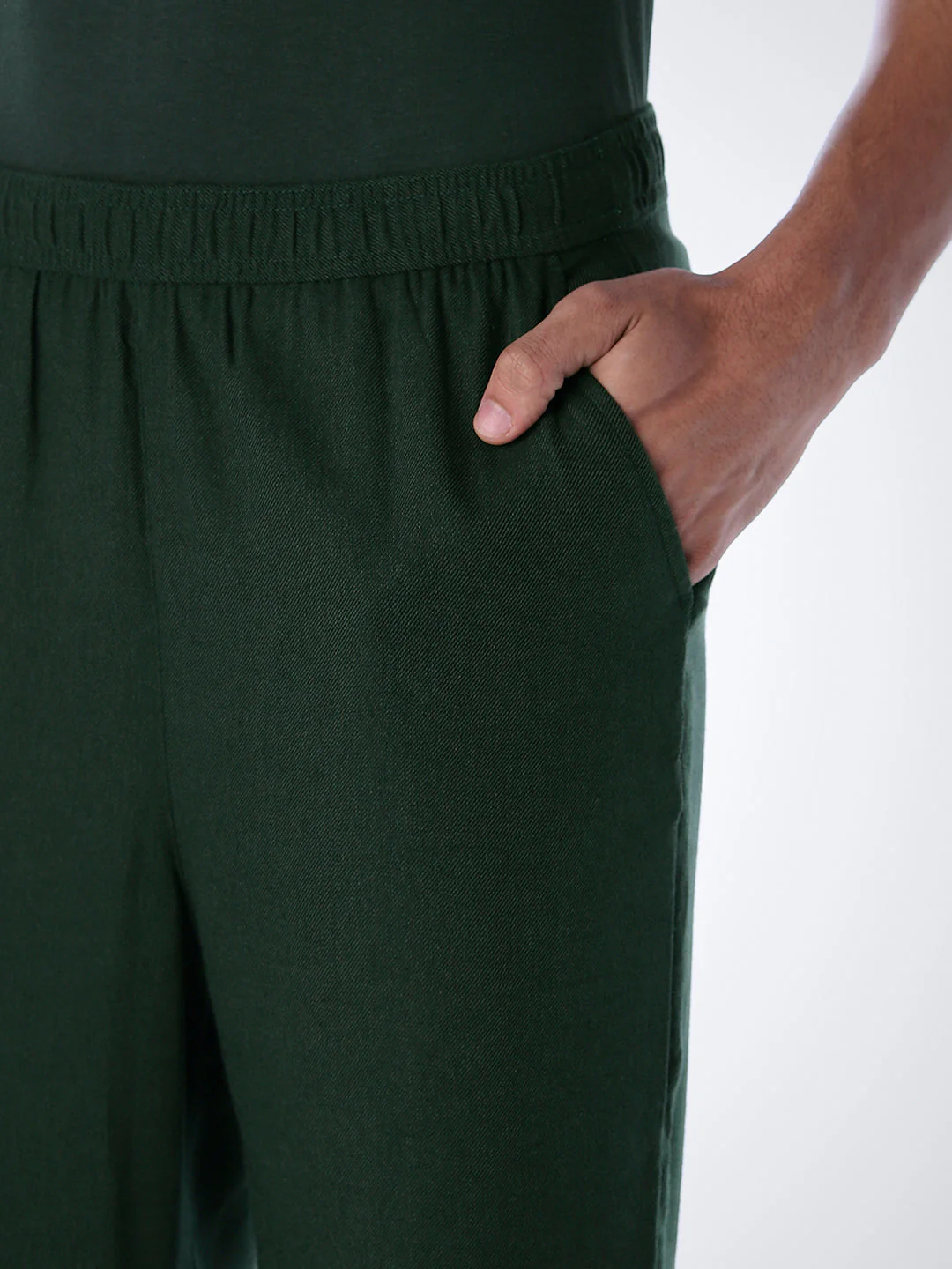 T-Shirt & Pant Loungewear Set - Dark Green - Image 6