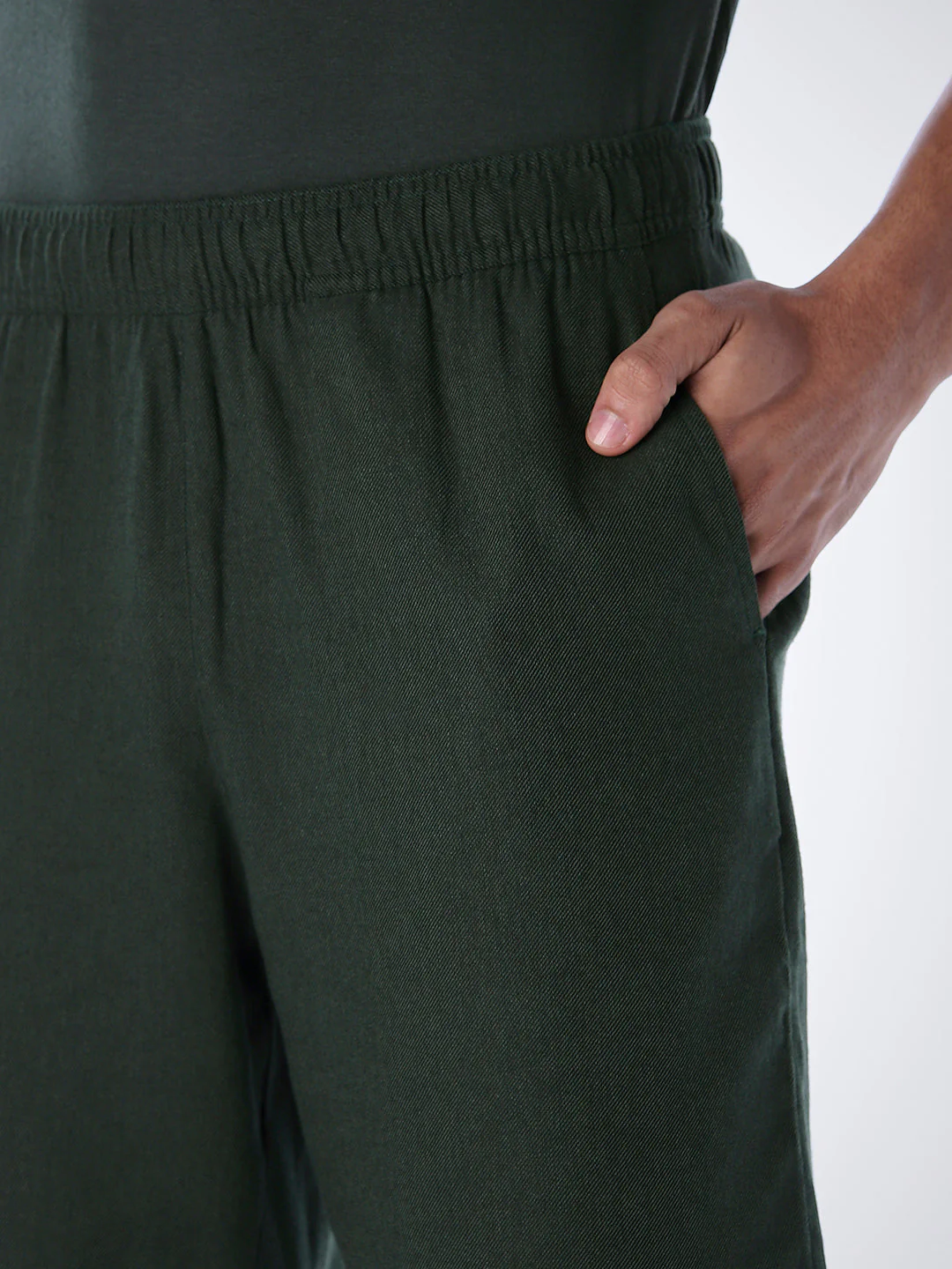 T-Shirt & Shorts Loungewear Set - Dark Green - Image 6