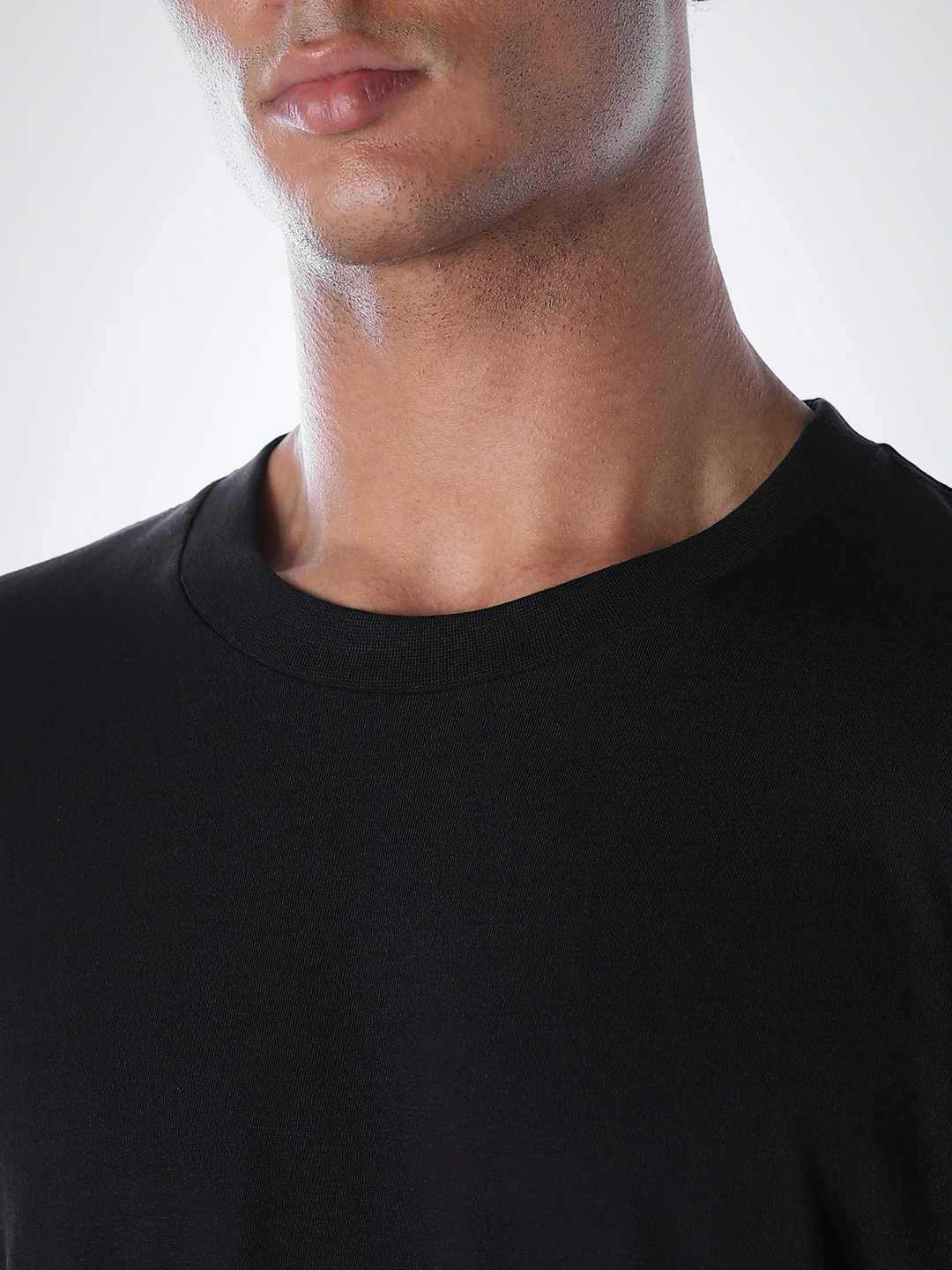 T-Shirt & Shorts Loungewear Set - Black - Image 5