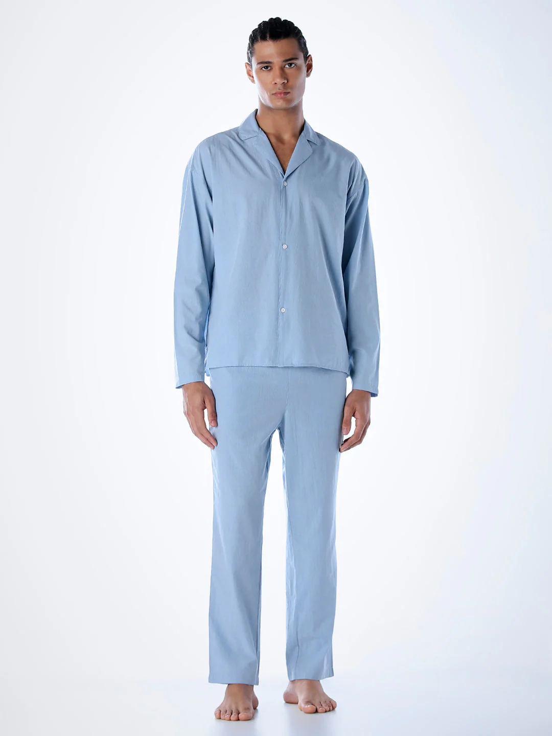 Sky Blue Shirt & Pyjama Set - Image 2