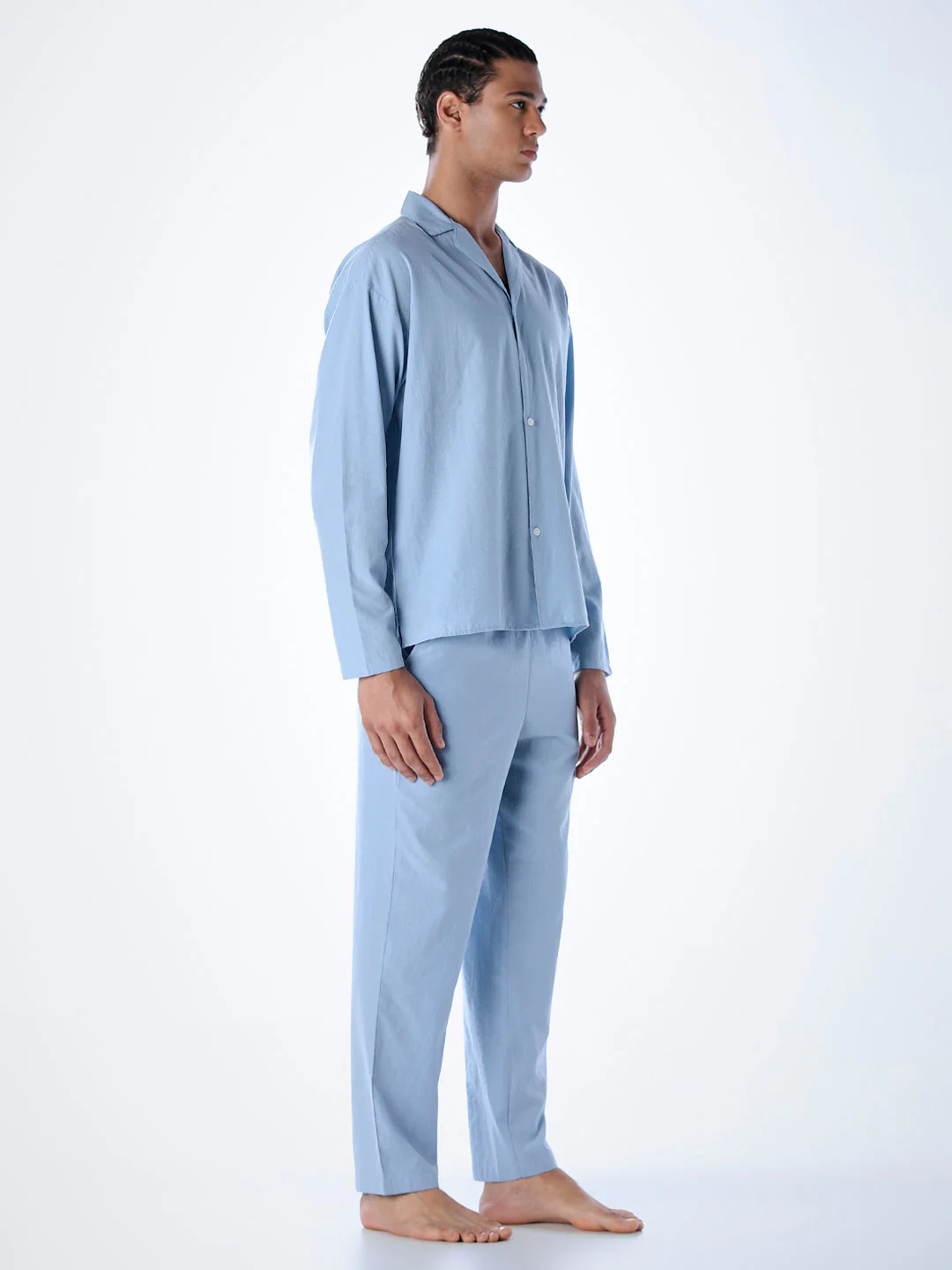 Sky Blue Shirt & Pyjama Set - Image 3