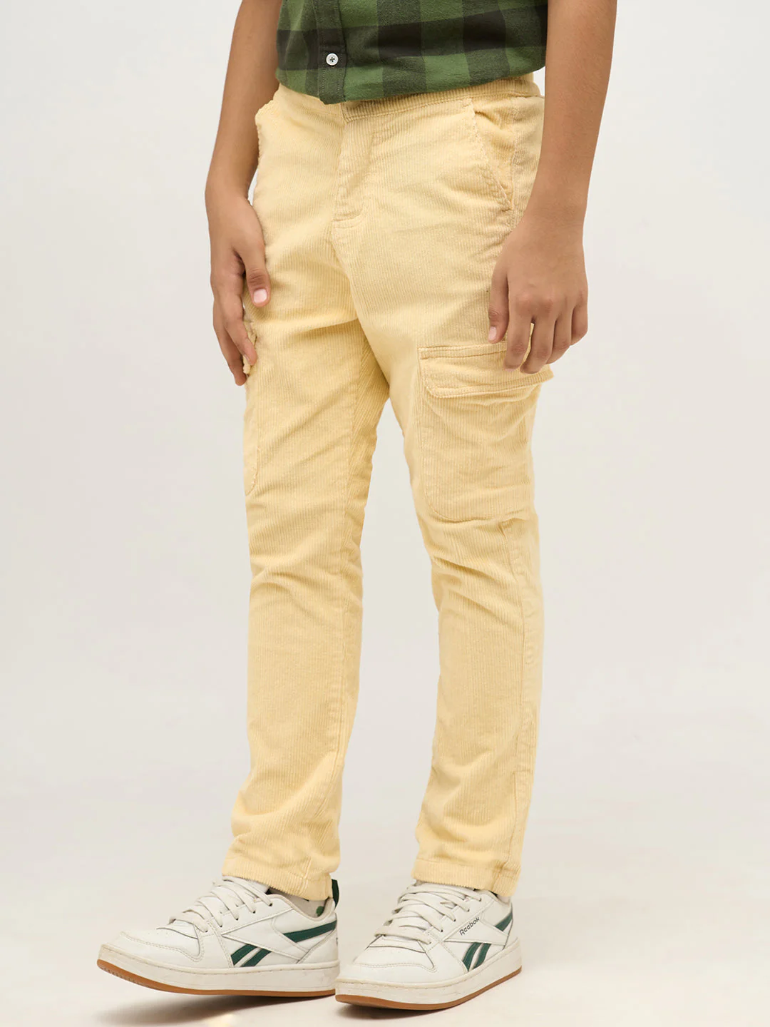 Boys Beige Corduroy Pants - Image 3