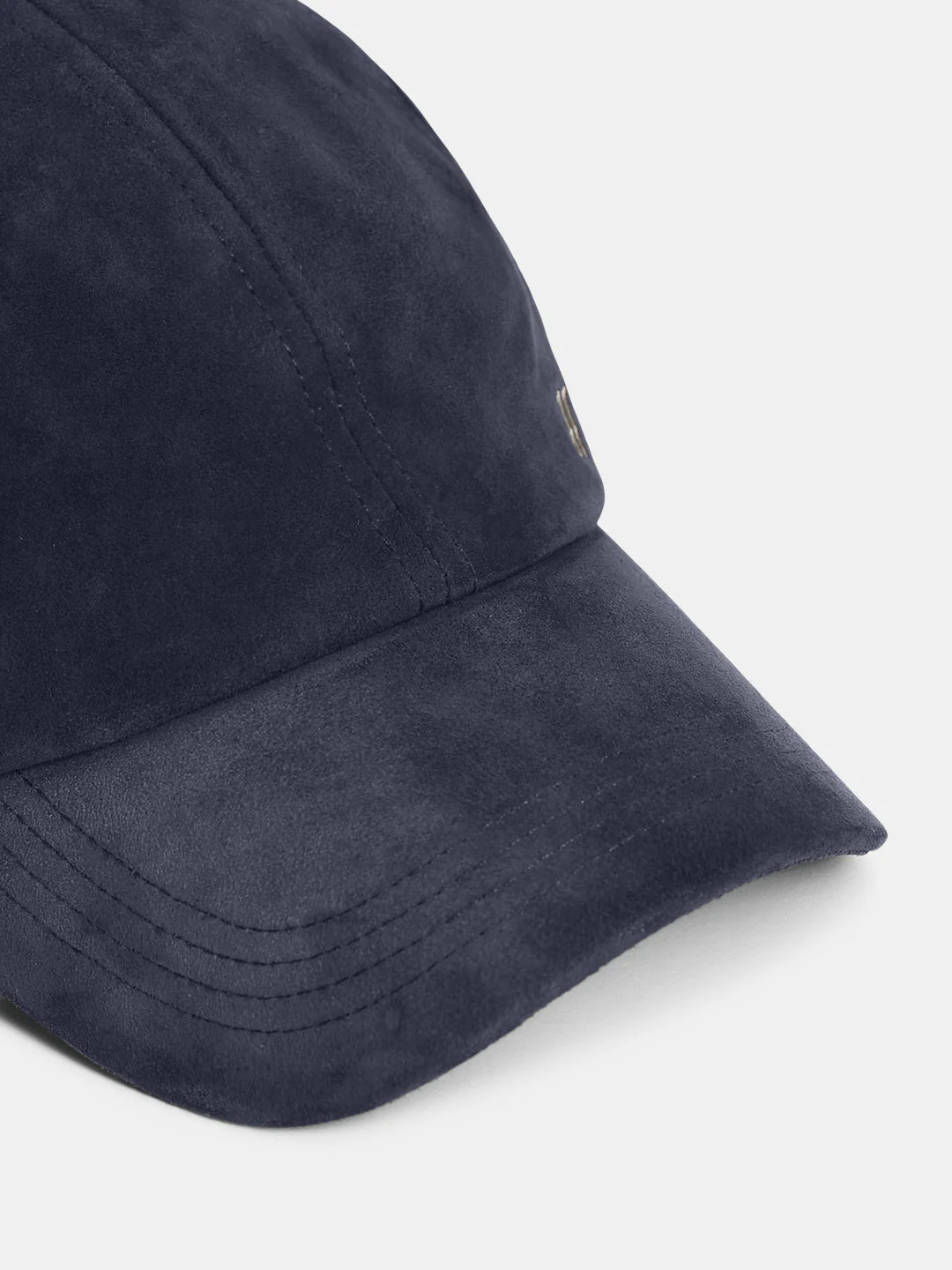Premium Suede Logo Cap - Navy Blue - Image 4