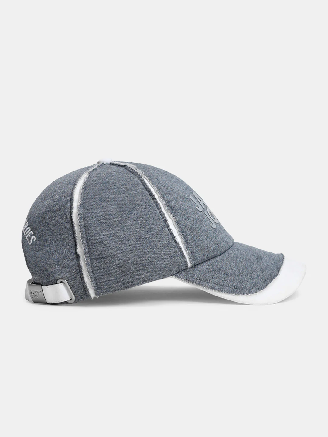 Grey Jersey Panel Baseball Cap - Image 3
