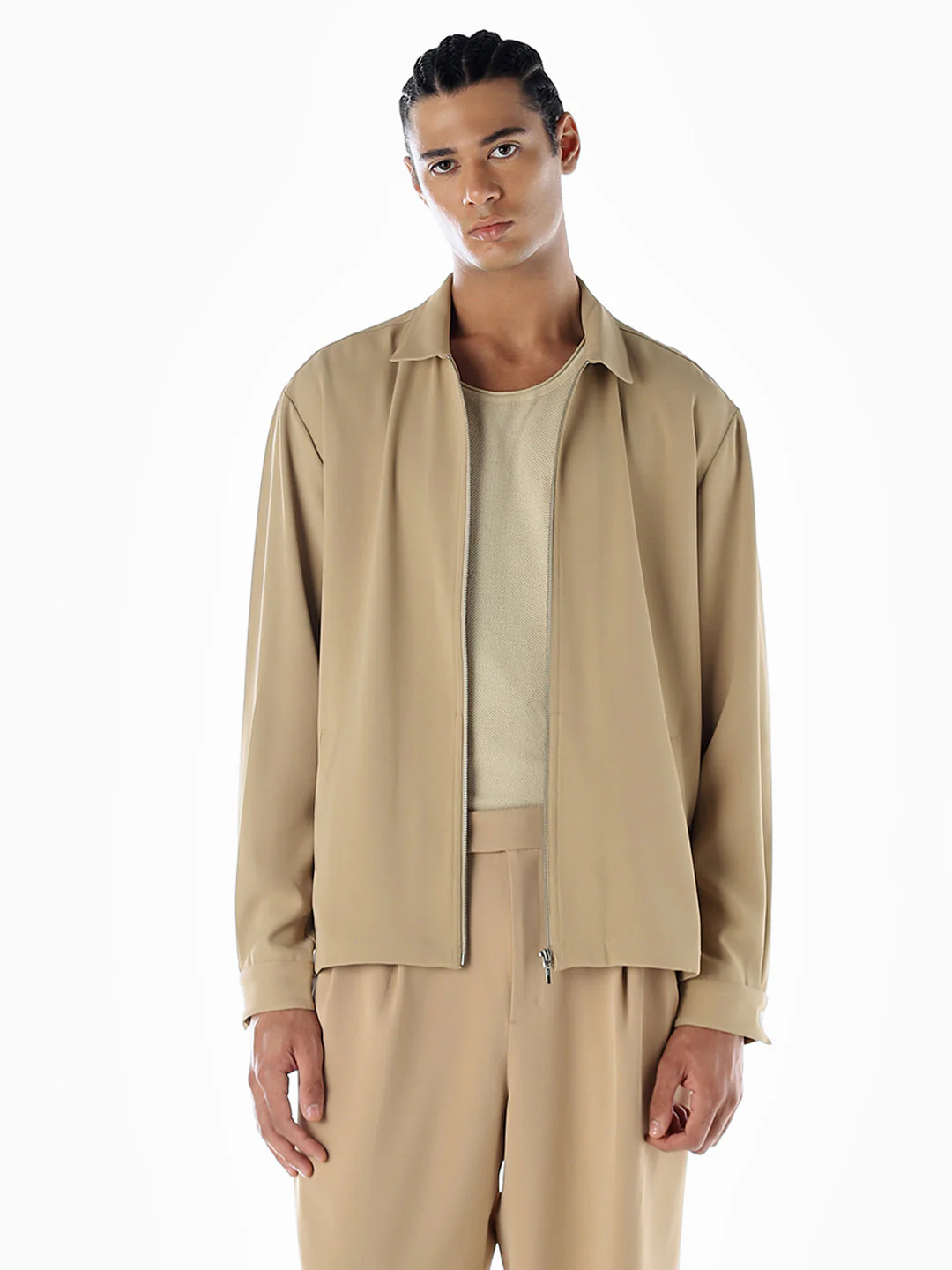 Zip-Through Oversized Shirt - Image 2