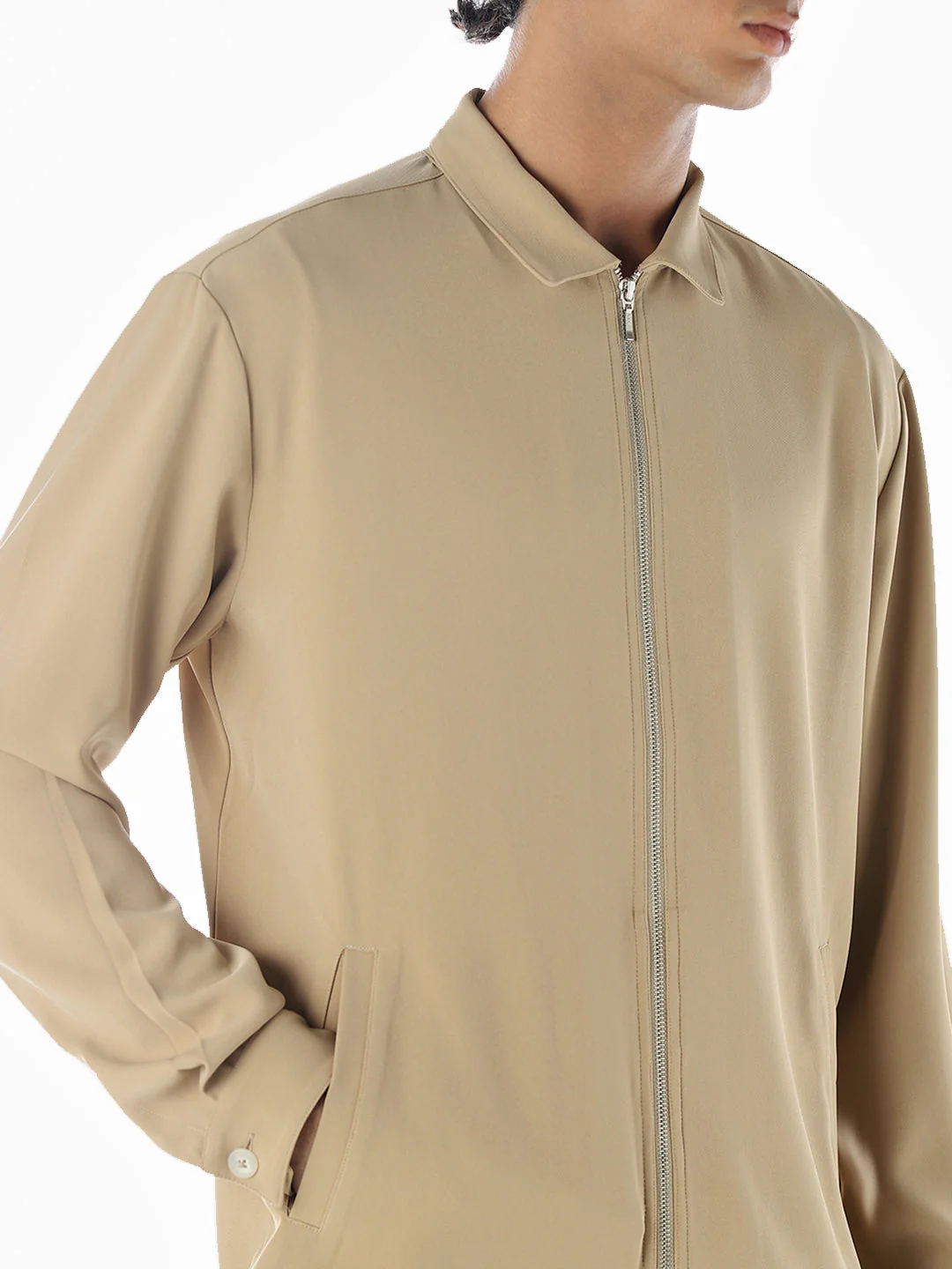 Zip-Through Oversized Shirt - Image 5