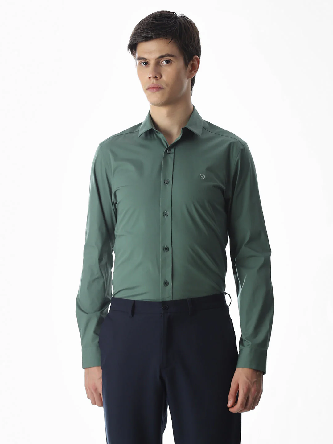 Poplin Stretch Slim Fit Shirt - Image 2