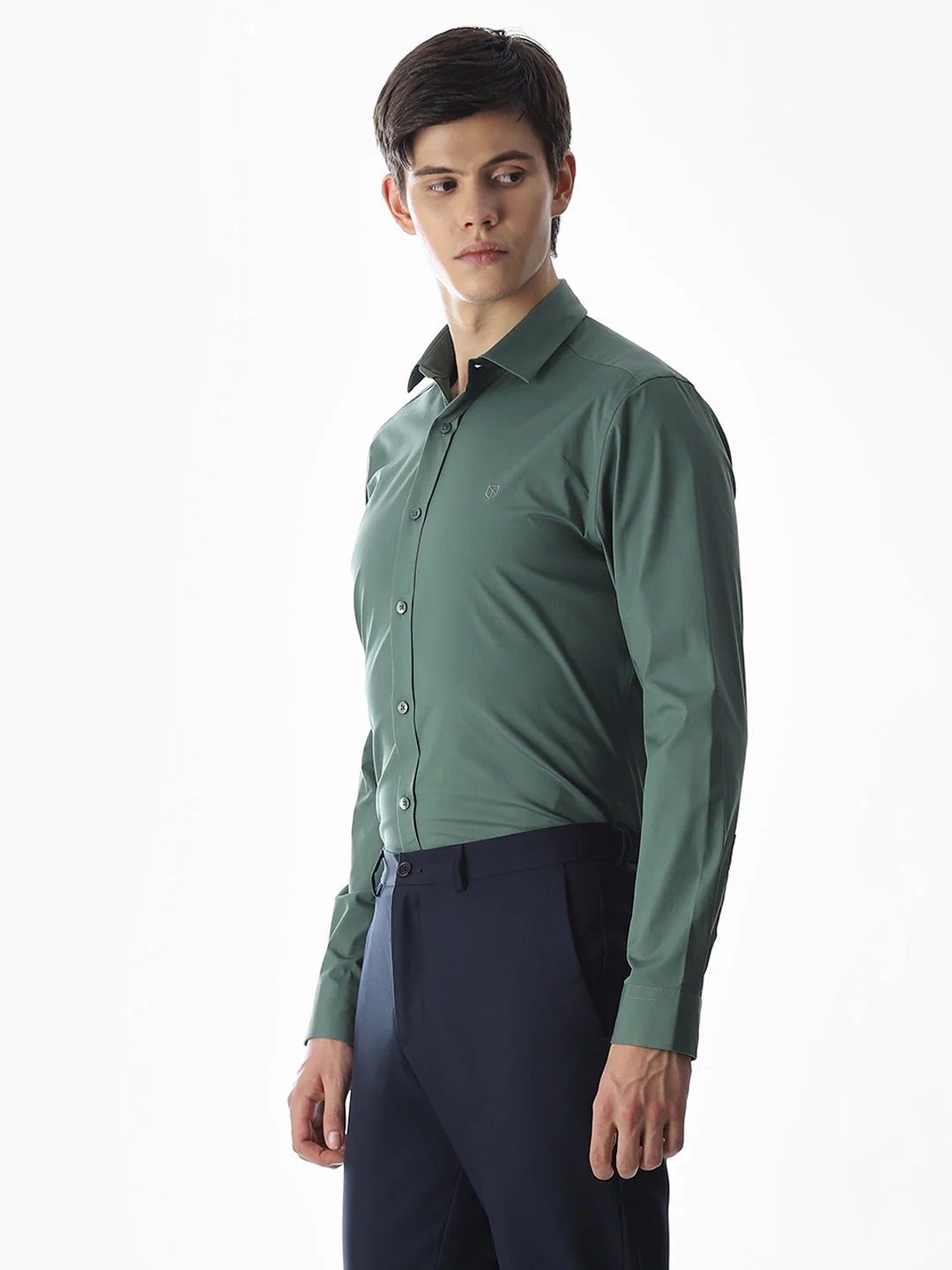 Poplin Stretch Slim Fit Shirt - Image 3