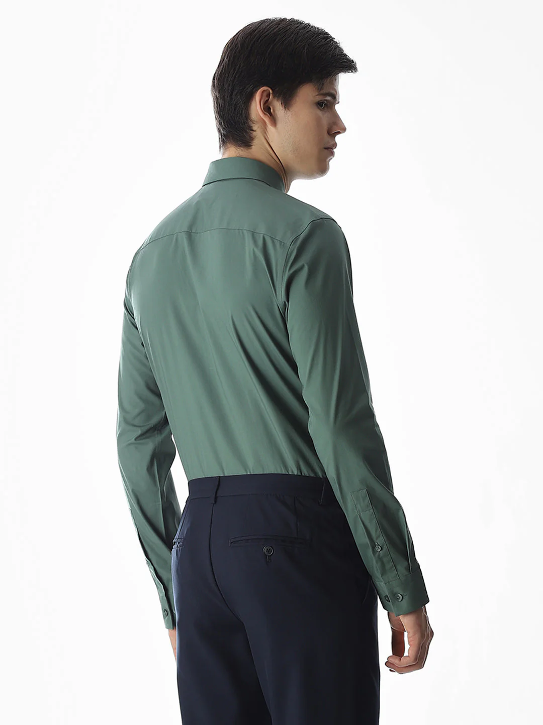 Poplin Stretch Slim Fit Shirt - Image 4