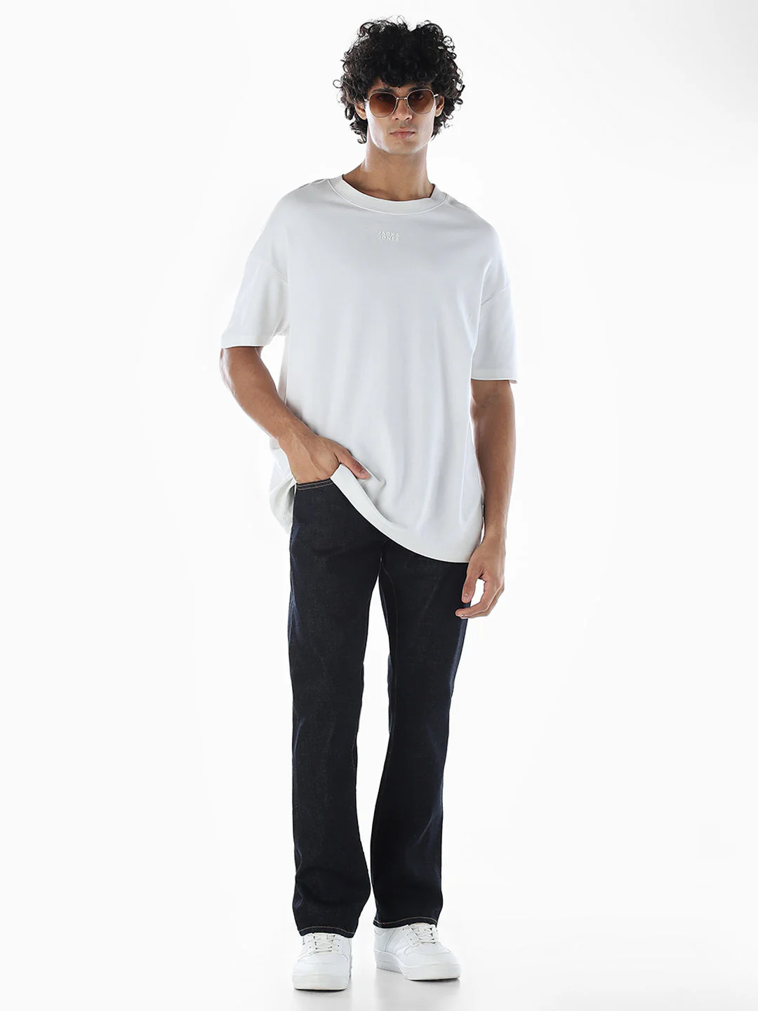 5 Pocket Contrast Stitch Regular Fit Jeans - Image 8