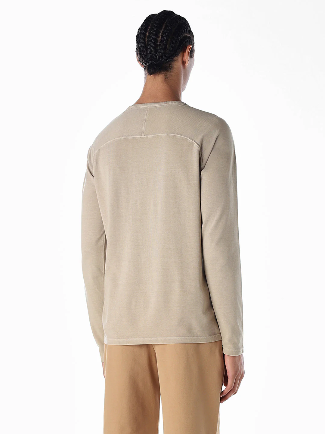 Chest Pocket Full Sleeves T-shirt - Brown - Image 4