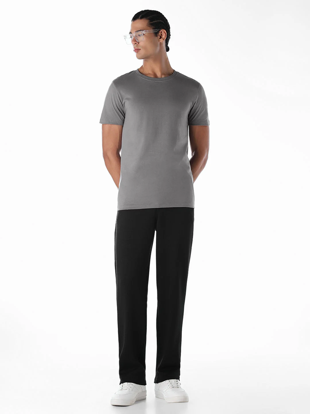 Cotton Regular Fit T-shirt - Grey - Image 6