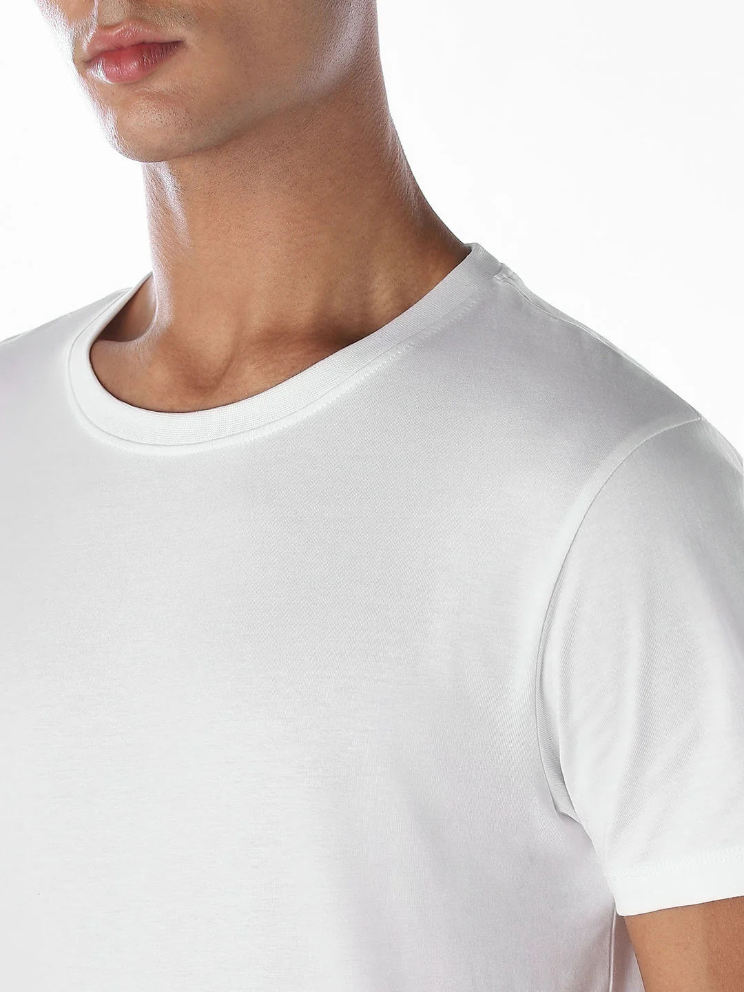 Cotton Regular Fit T-shirt - White - Image 5