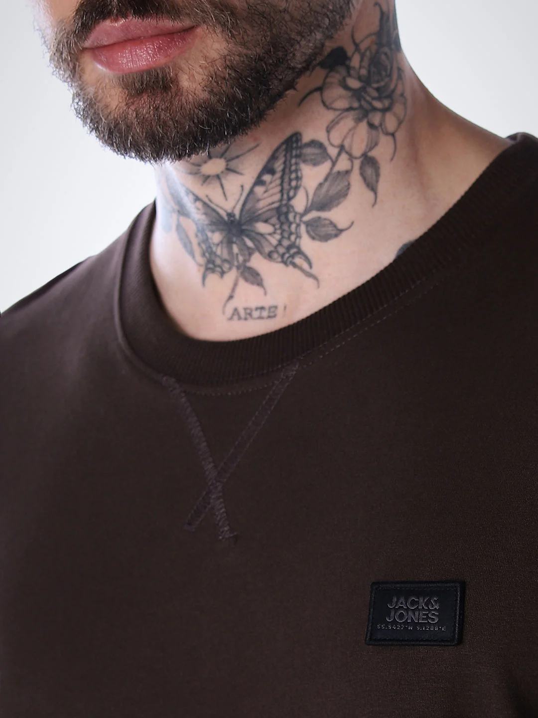 Classic Twill Crew Neck T-shirt - Brown - Image 5