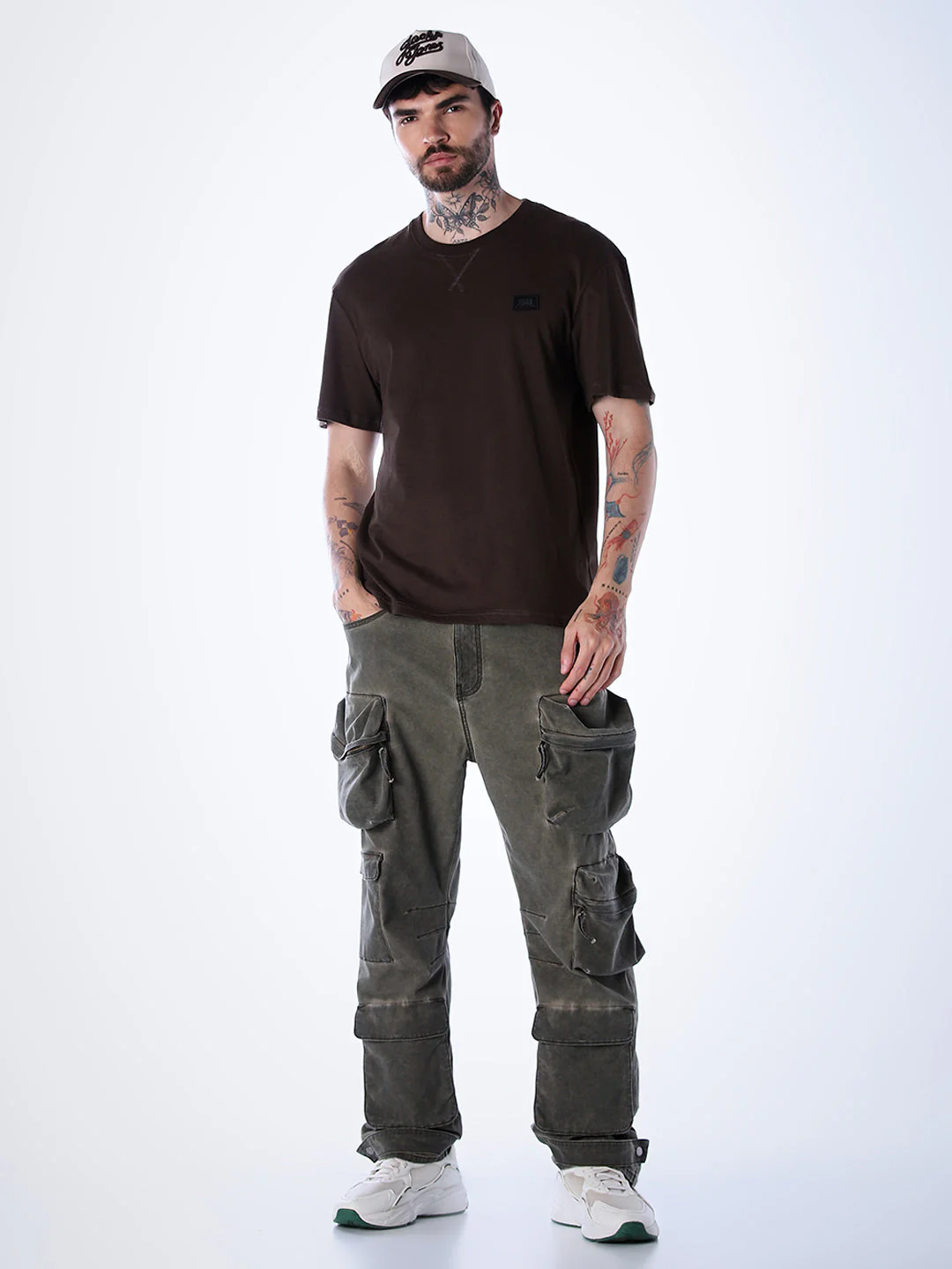 Classic Twill Crew Neck T-shirt - Brown - Image 6