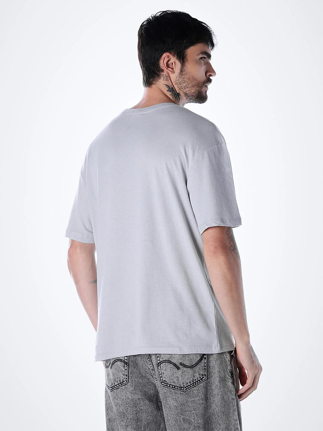 Classic Twill Crew Neck T-shirt - Grey - Image 4