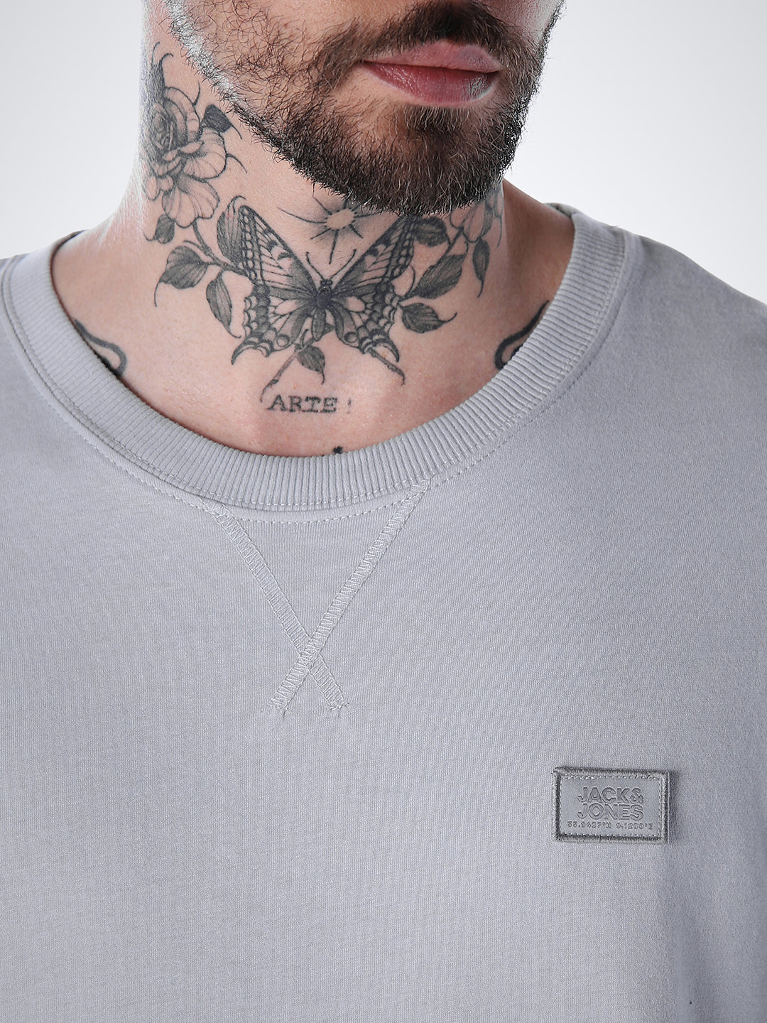 Classic Twill Crew Neck T-shirt - Grey - Image 5