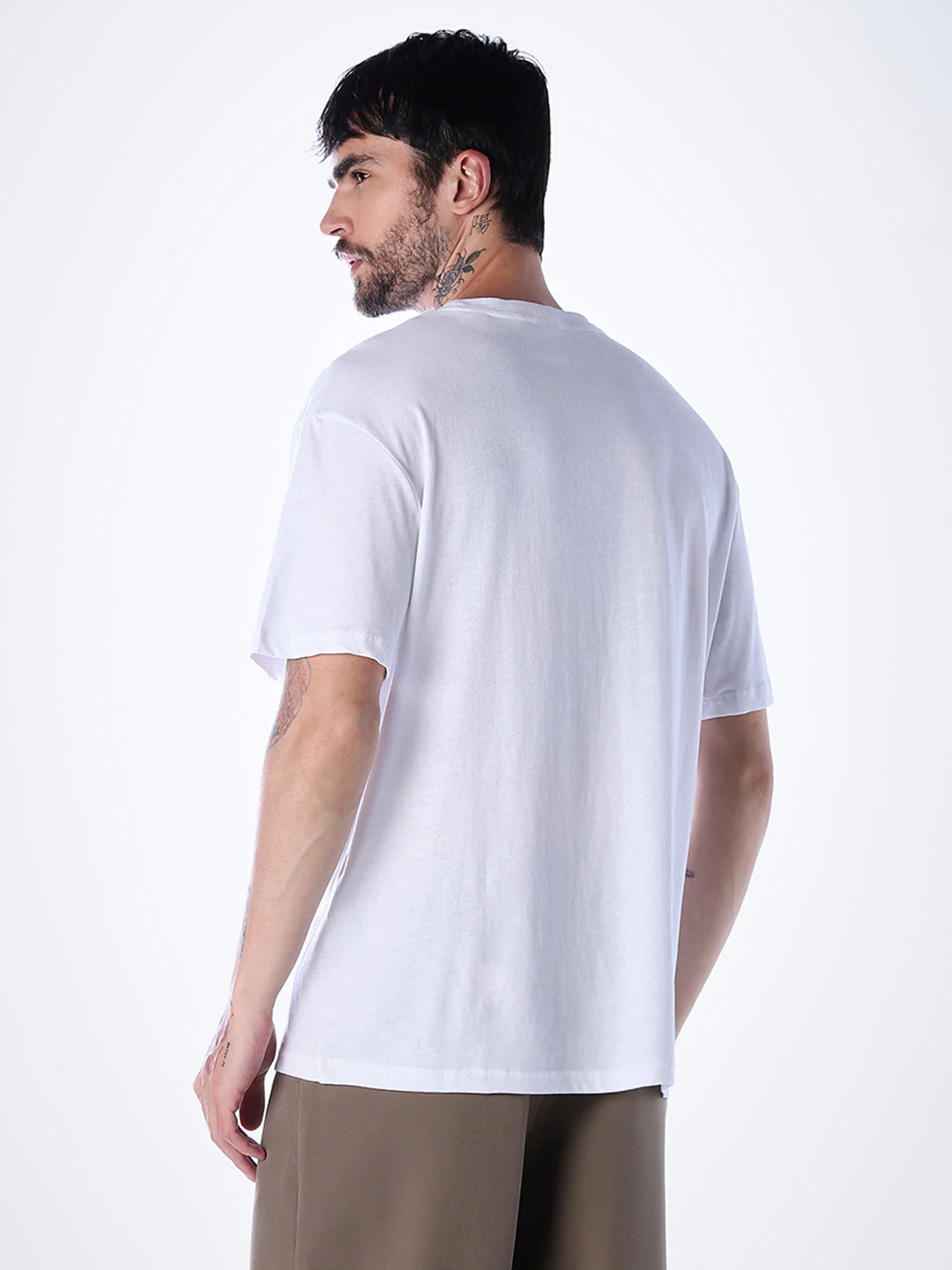 Classic Twill Crew Neck T-shirt - White - Image 4