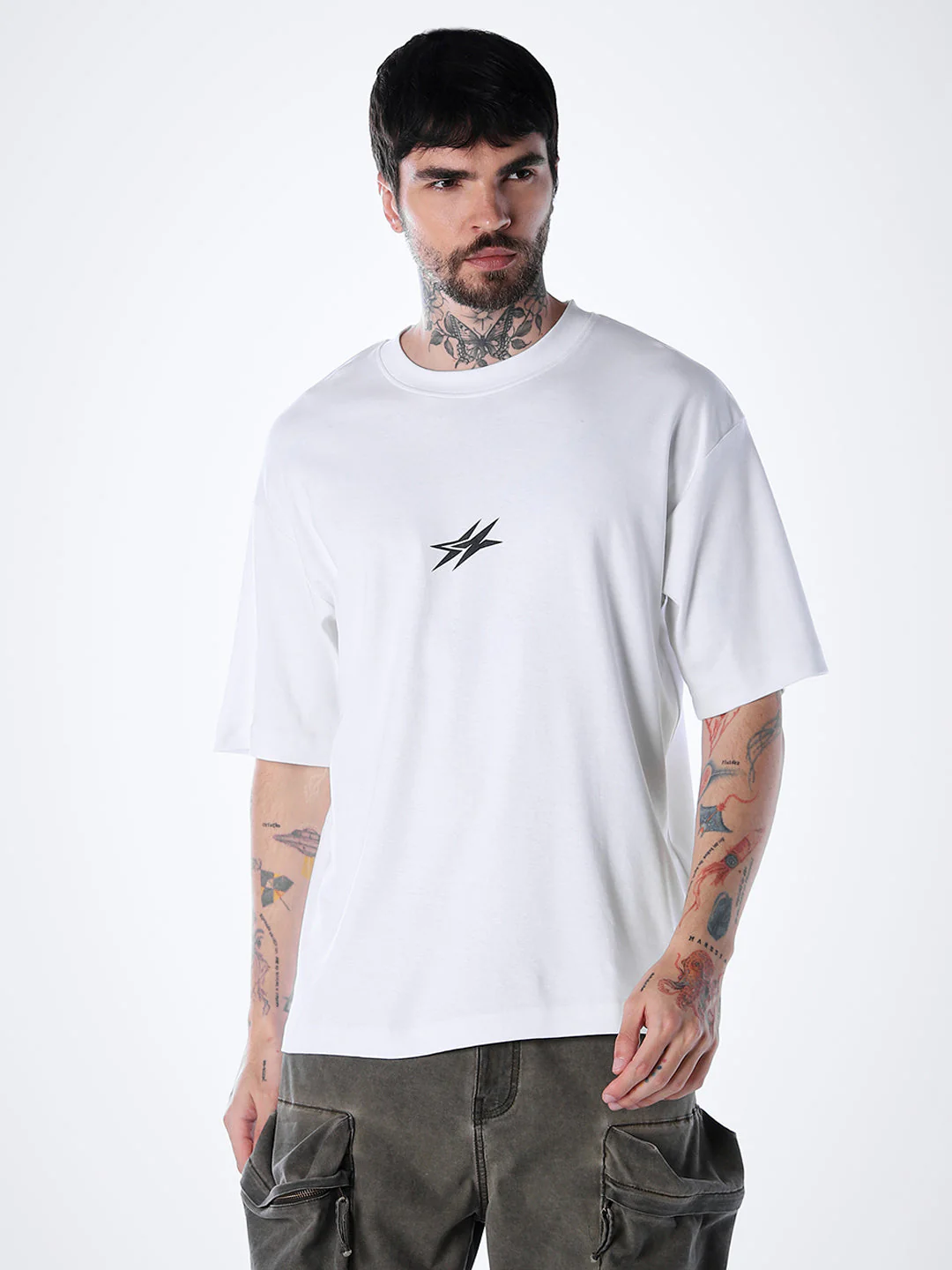 Graphic Print Cotton T-shirt - White - Image 2