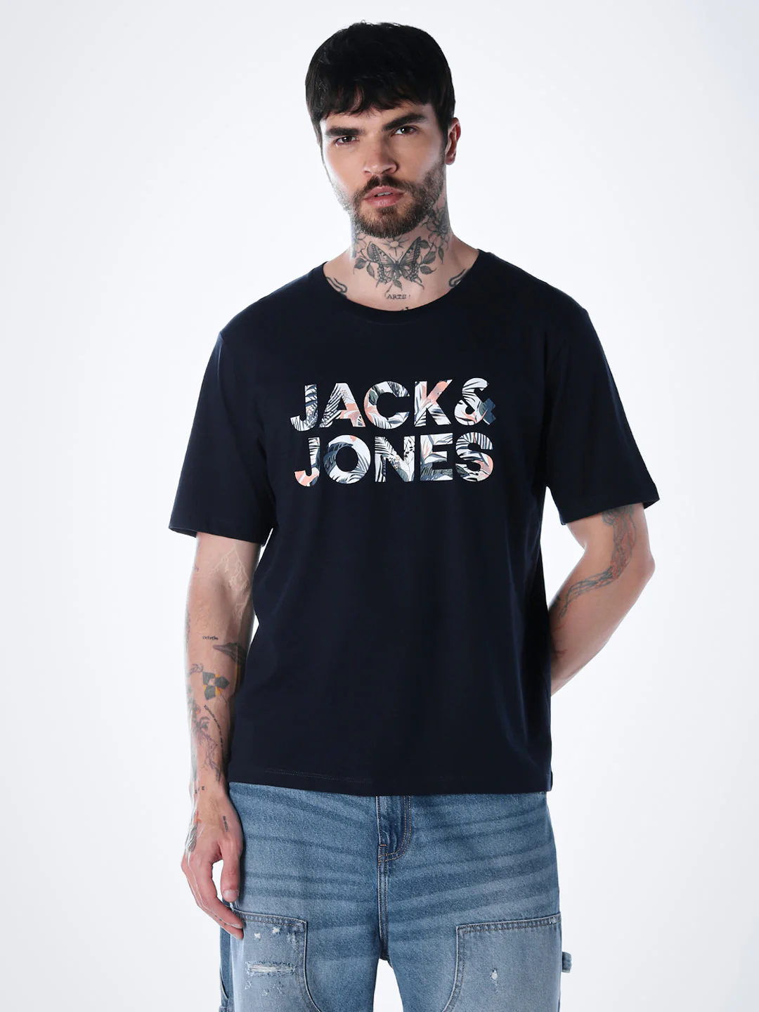 Tropical Logo Print T-shirt - Blue - Image 2