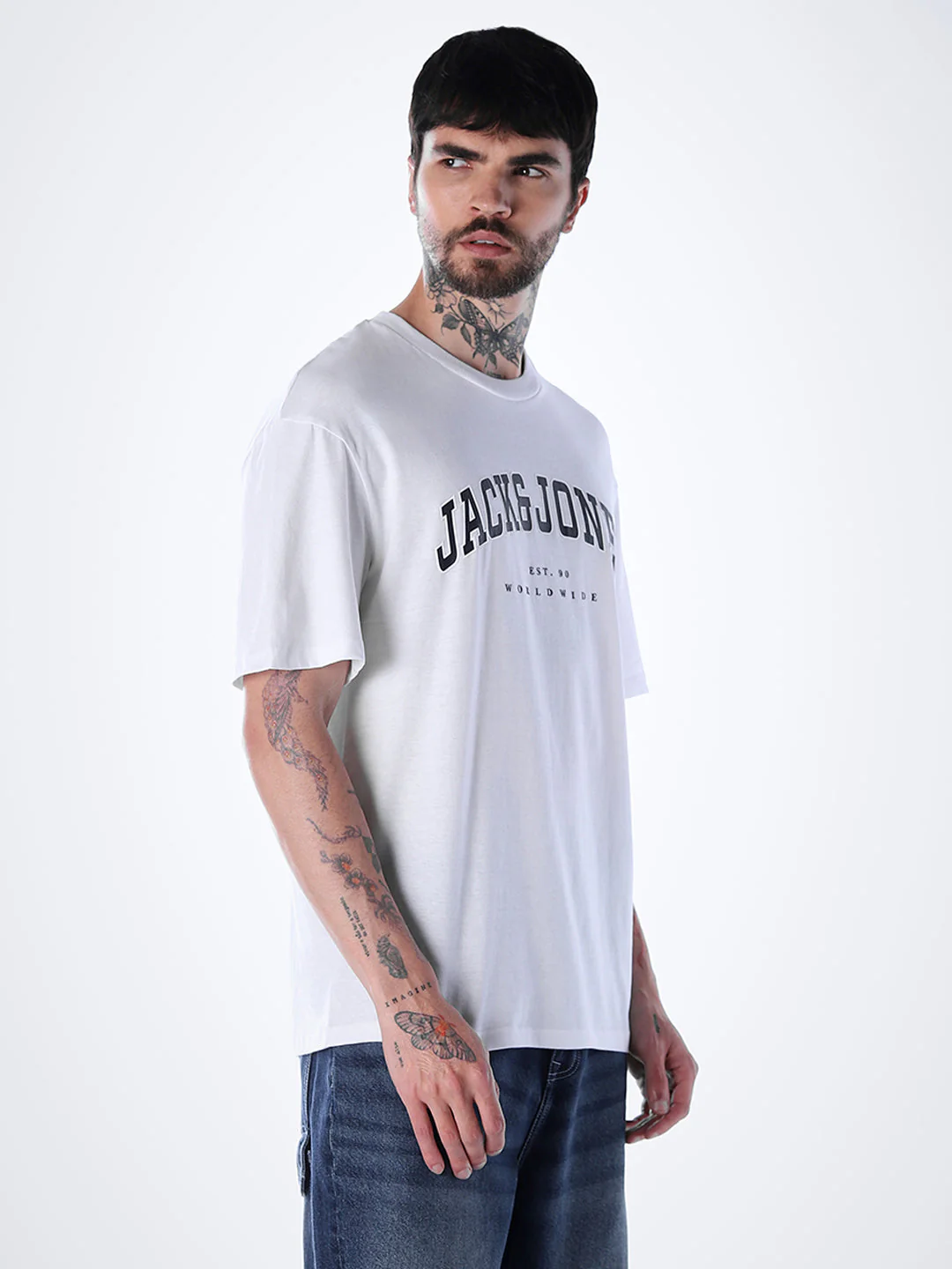 Varsity O-Neck T-shirt - White - Image 3