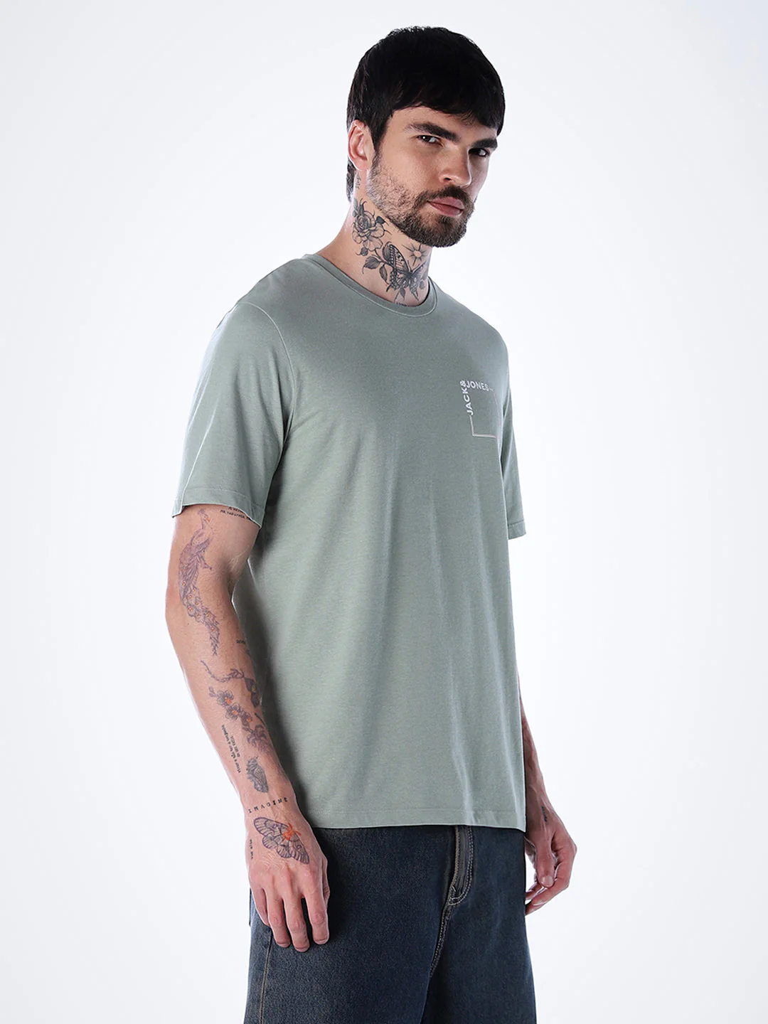 Logo print Cotton Crew Neck T-shirt - Green - Image 3