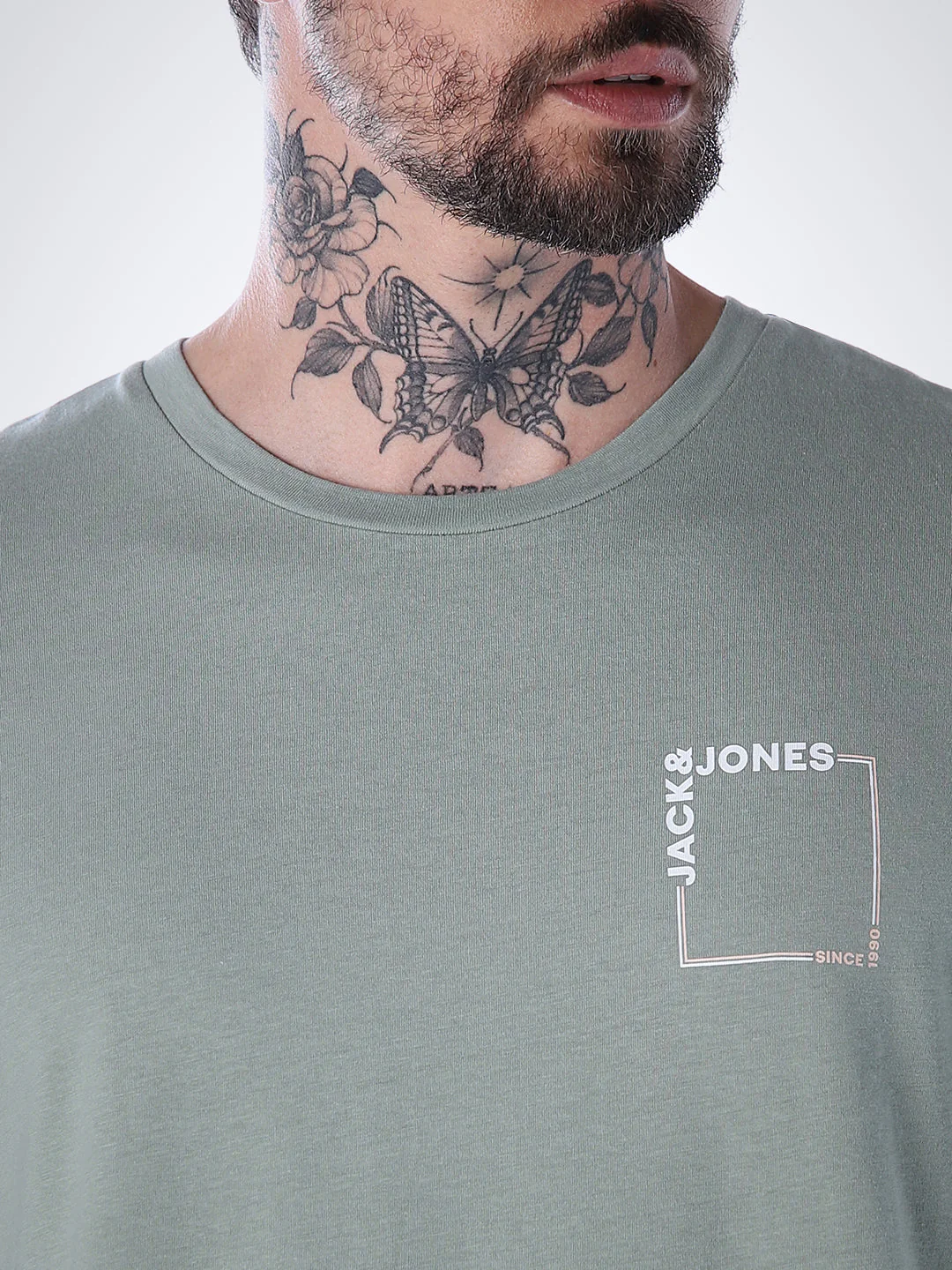 Logo print Cotton Crew Neck T-shirt - Green - Image 5