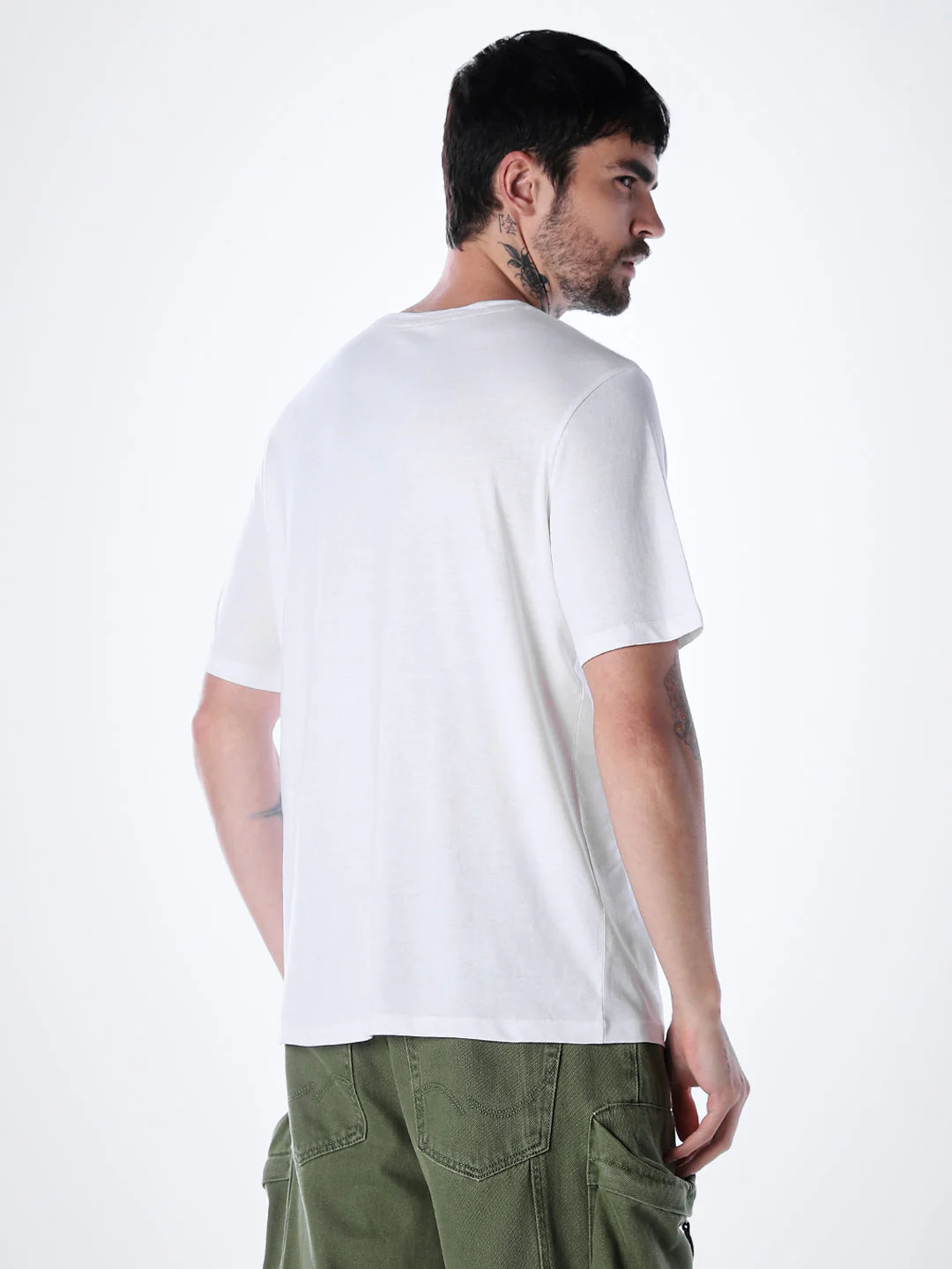 Logo print Cotton Crew Neck T-shirt - White - Image 4
