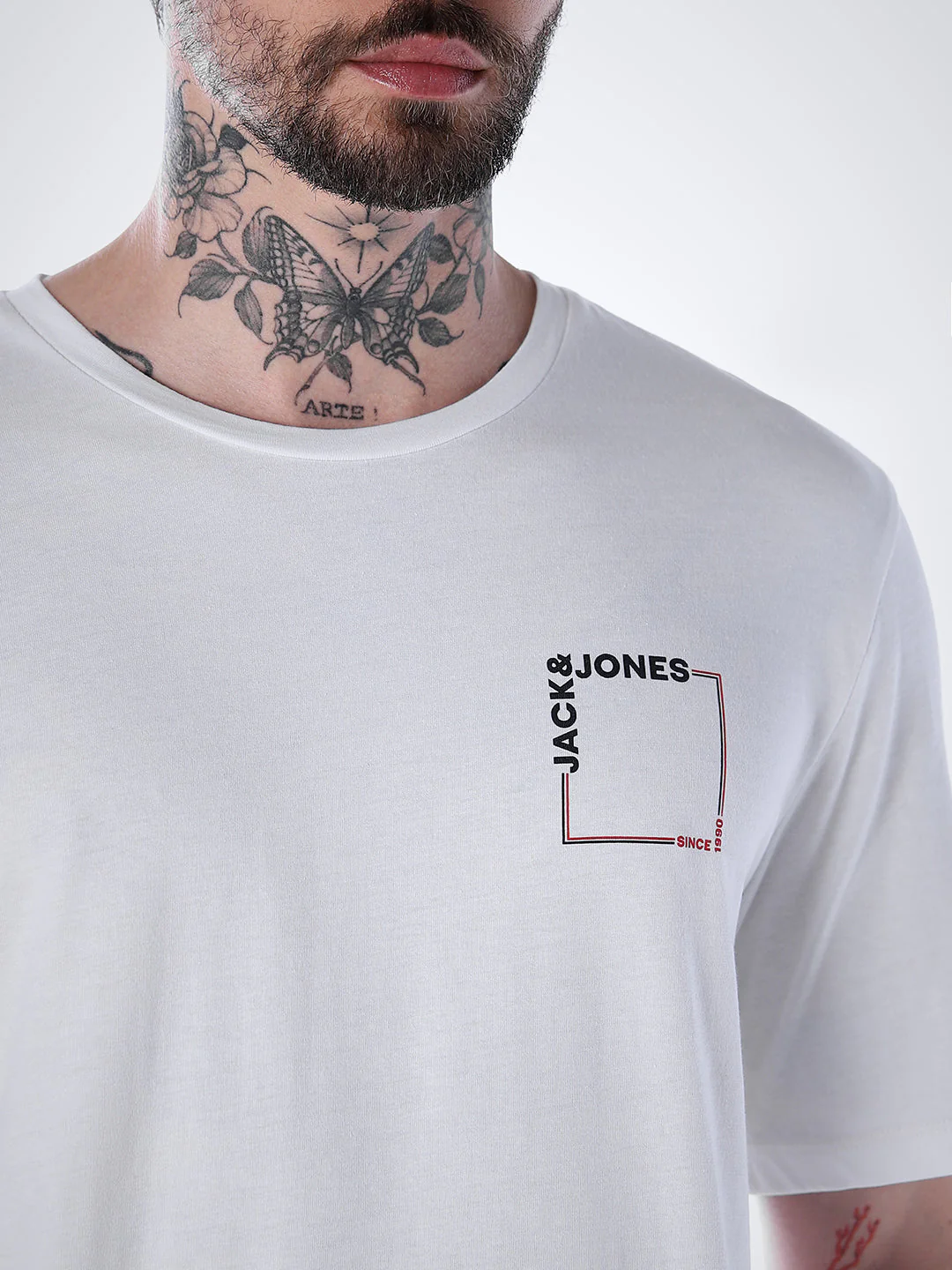 Logo print Cotton Crew Neck T-shirt - White - Image 5