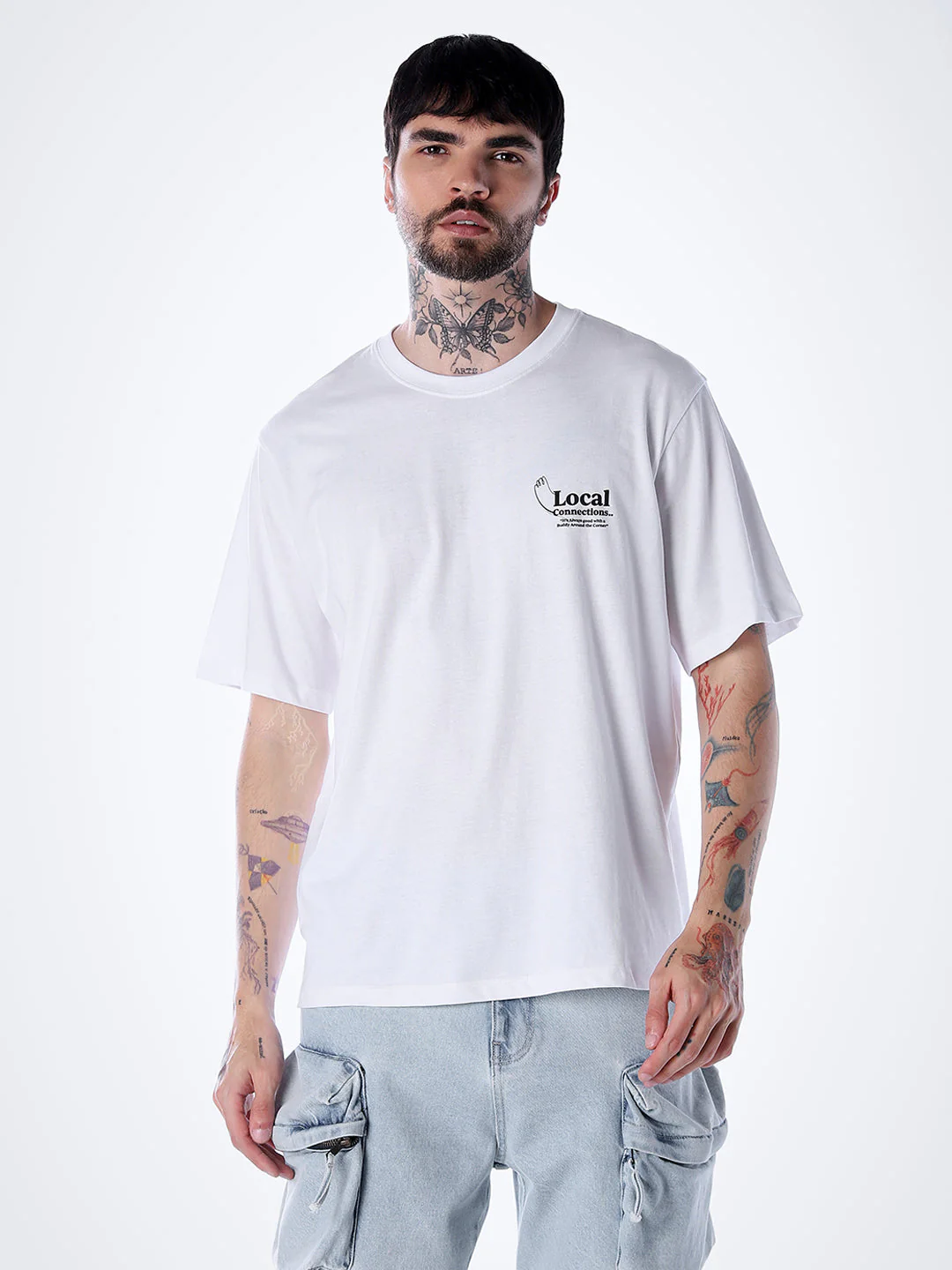 Printed Cotton T-shirt - White - Image 2