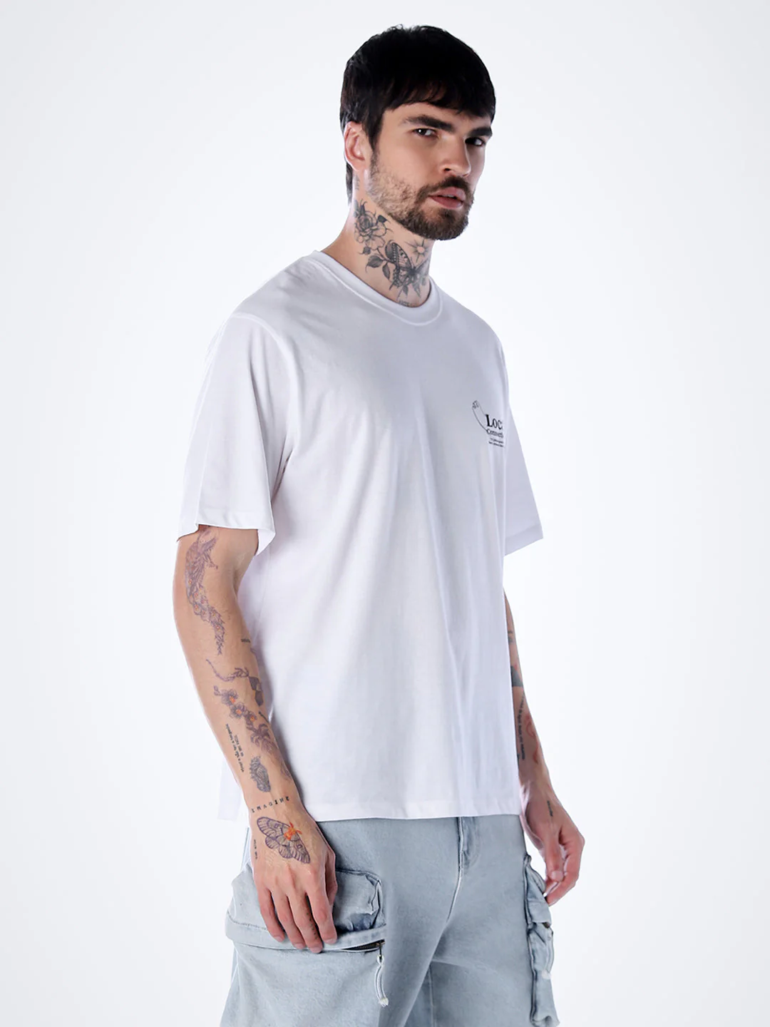 Printed Cotton T-shirt - White - Image 3