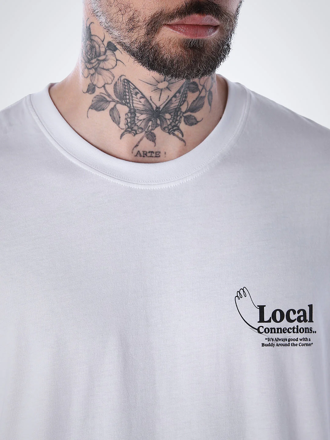 Printed Cotton T-shirt - White - Image 5