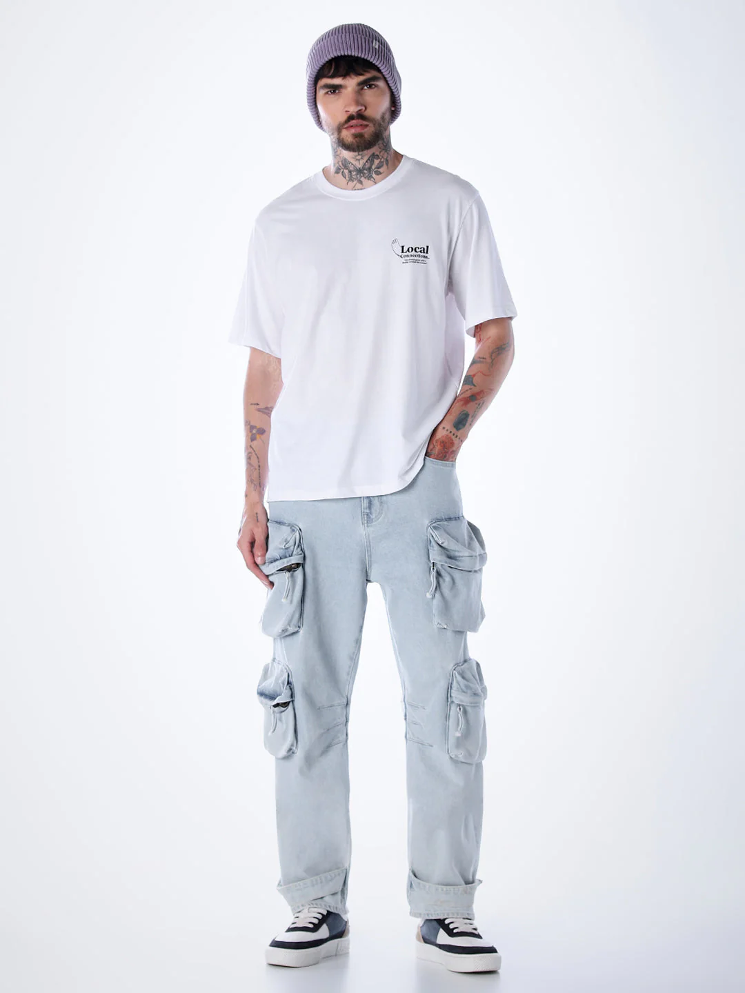 Printed Cotton T-shirt - White - Image 6