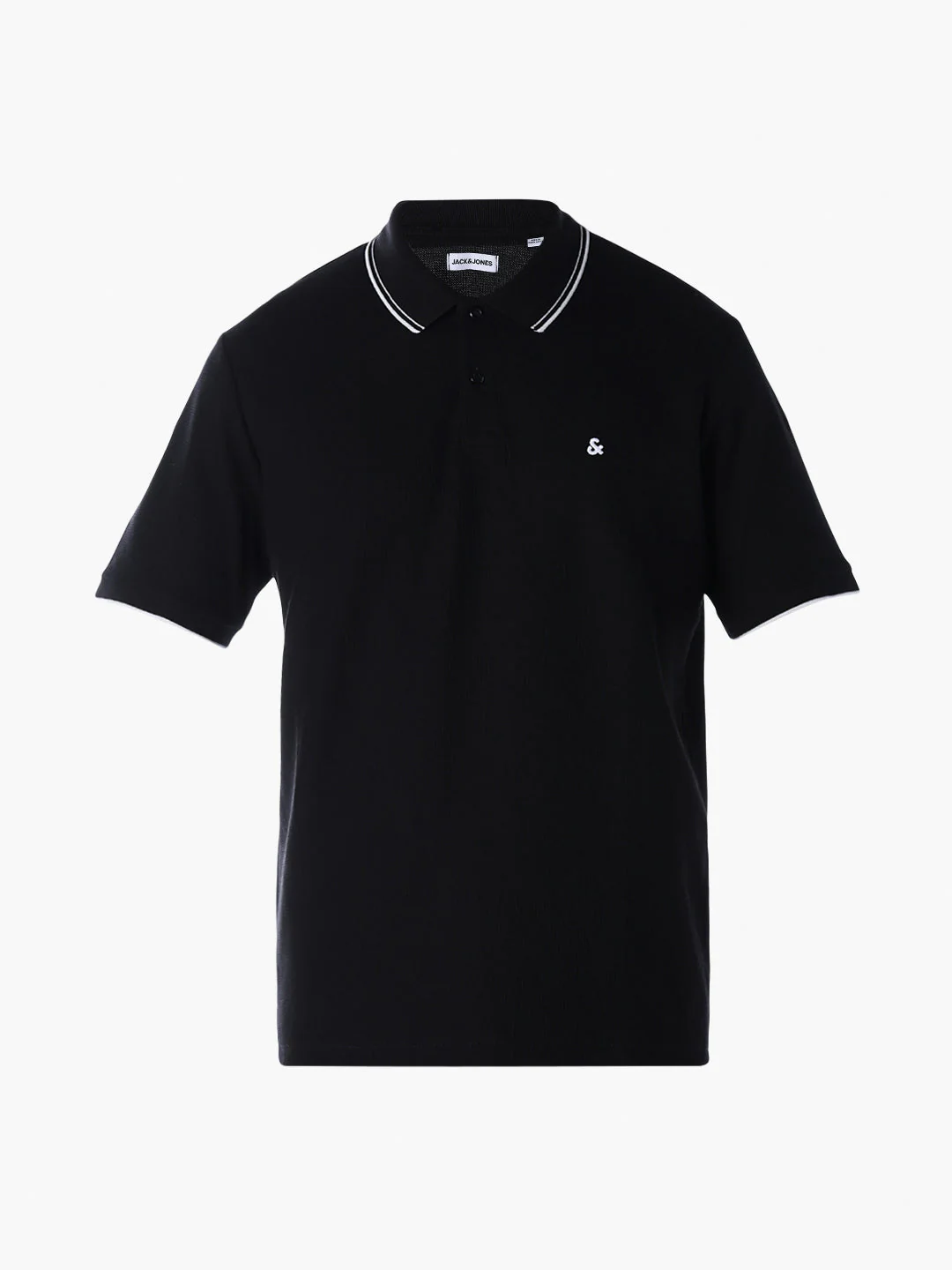 Contrast Tipping Polo - Black - Image 7