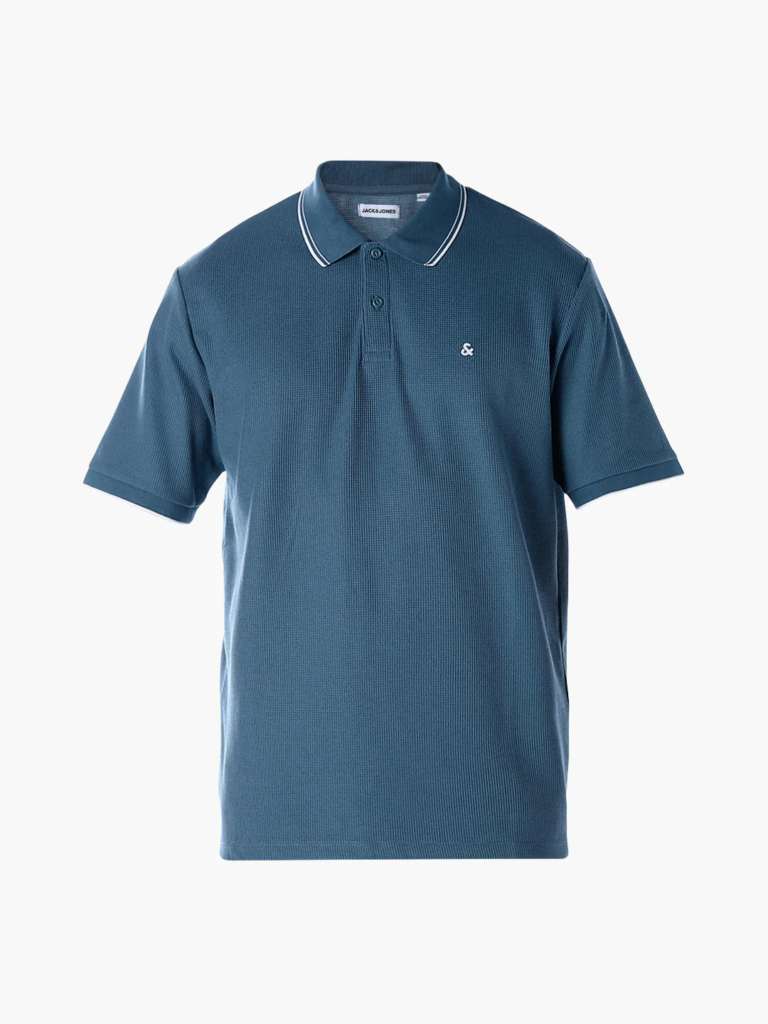 Contrast Tipping Polo - Blue - Image 7