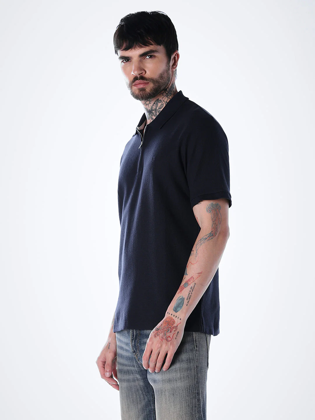 Half Zip Regular Fit Polo - Image 3