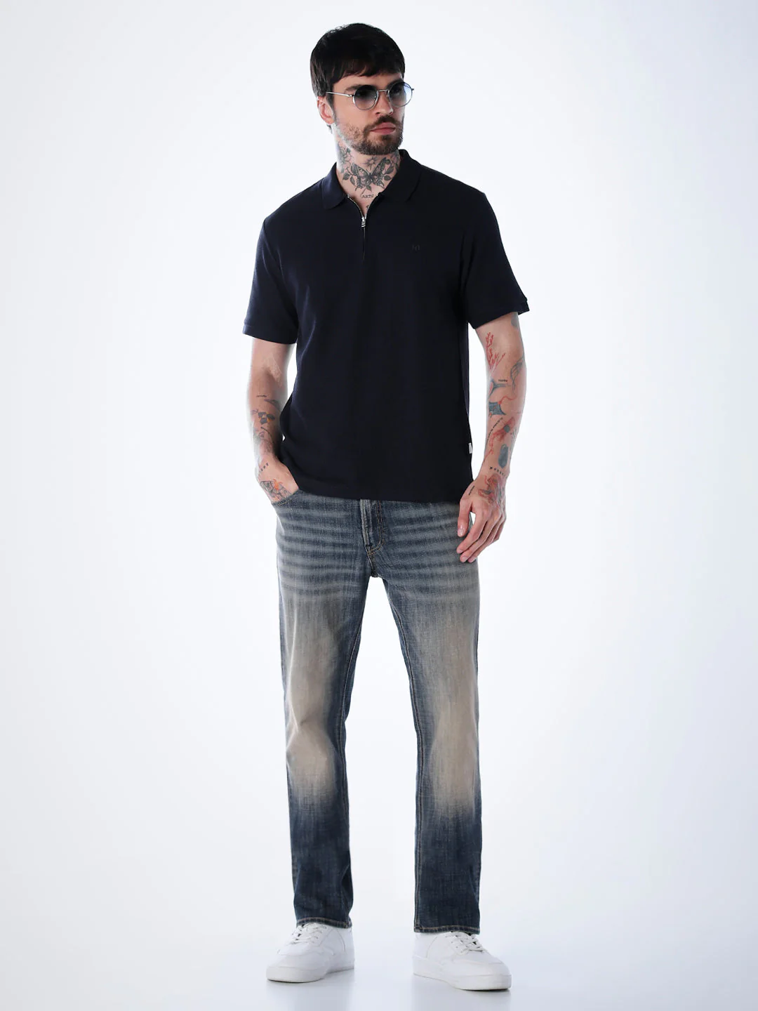 Half Zip Regular Fit Polo - Image 6