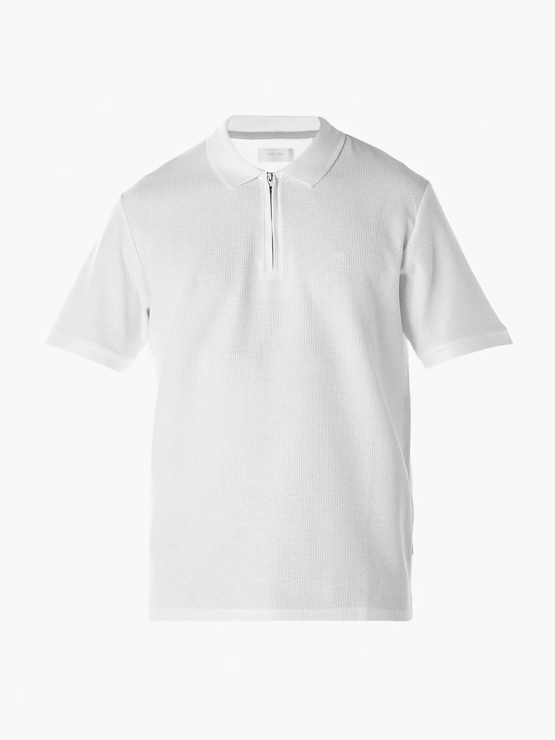 Half Zip Regular Fit Polo - White - Image 7