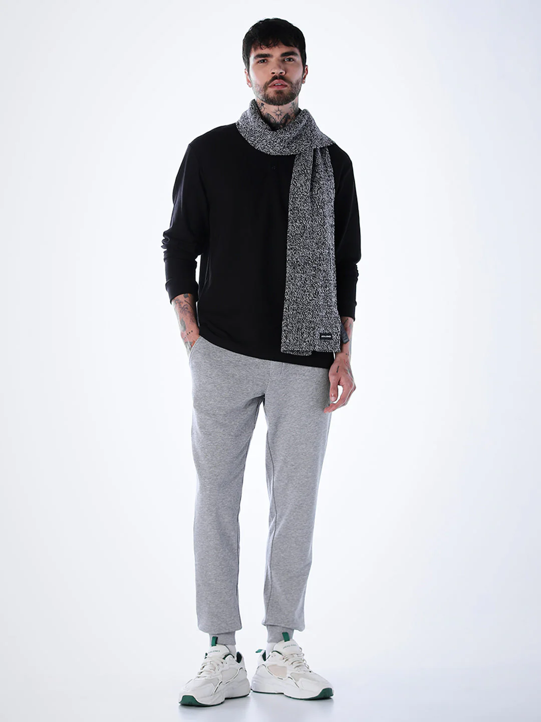 Regular Fit Cotton Sweatpants - Light Grey - Image 5