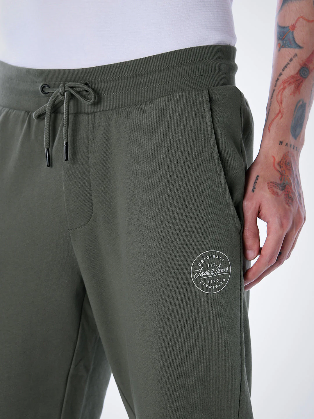 Regular Fit Cotton Sweatpants - Green - Image 4