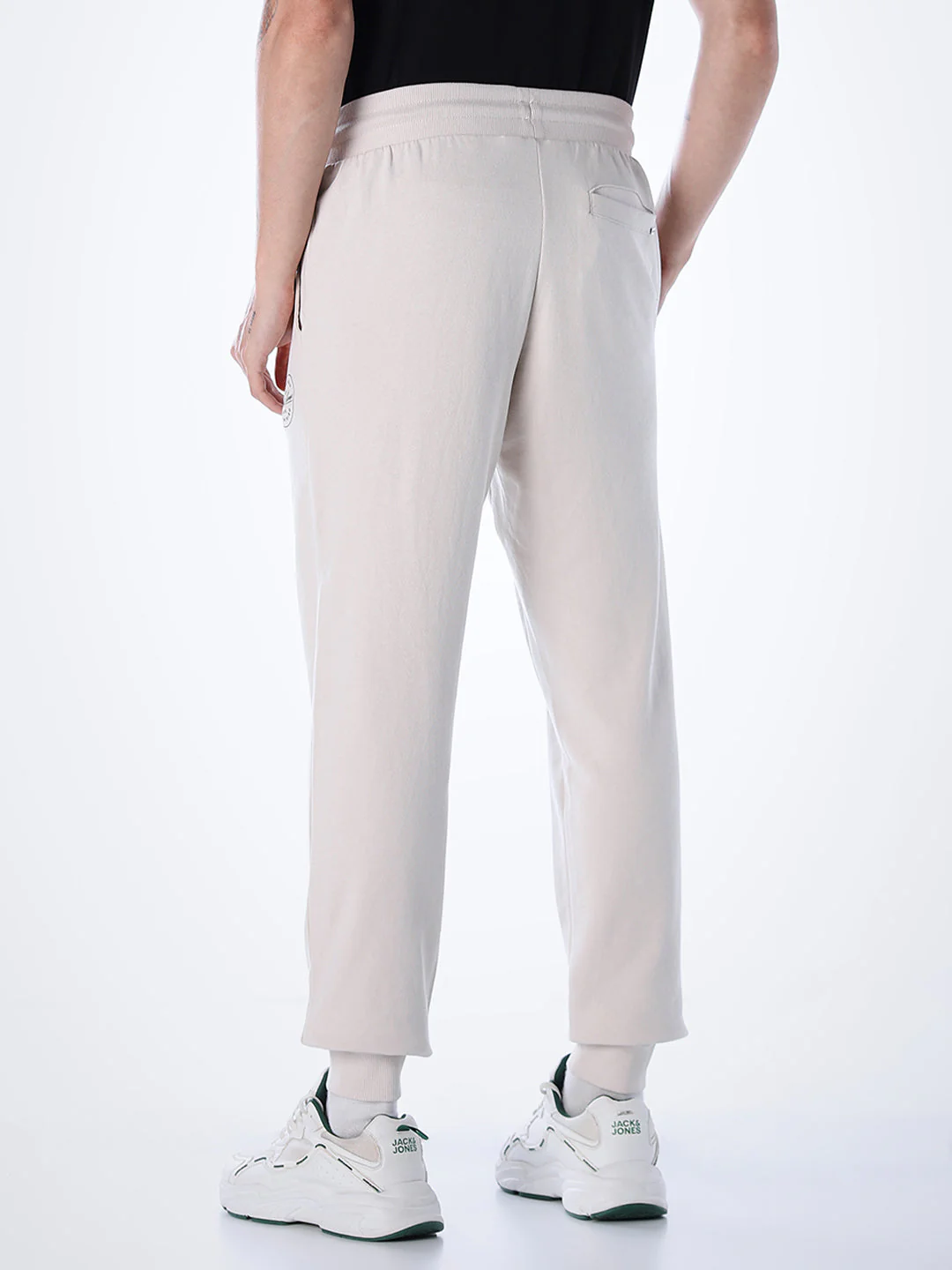 Regular Fit Cotton Sweatpants - Beige - Image 3