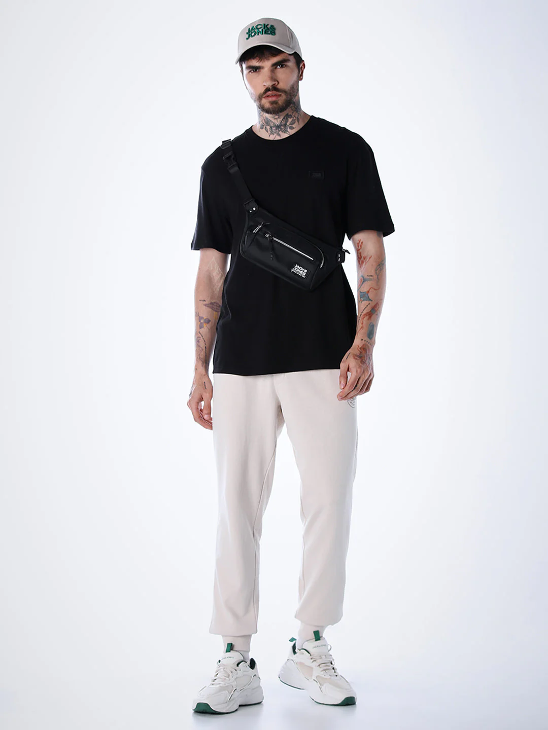 Regular Fit Cotton Sweatpants - Beige - Image 5