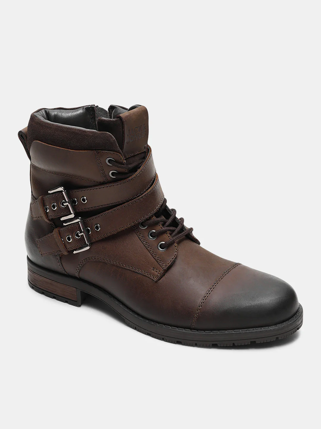 Brown Premium Leather Buckle Boots - Image 4