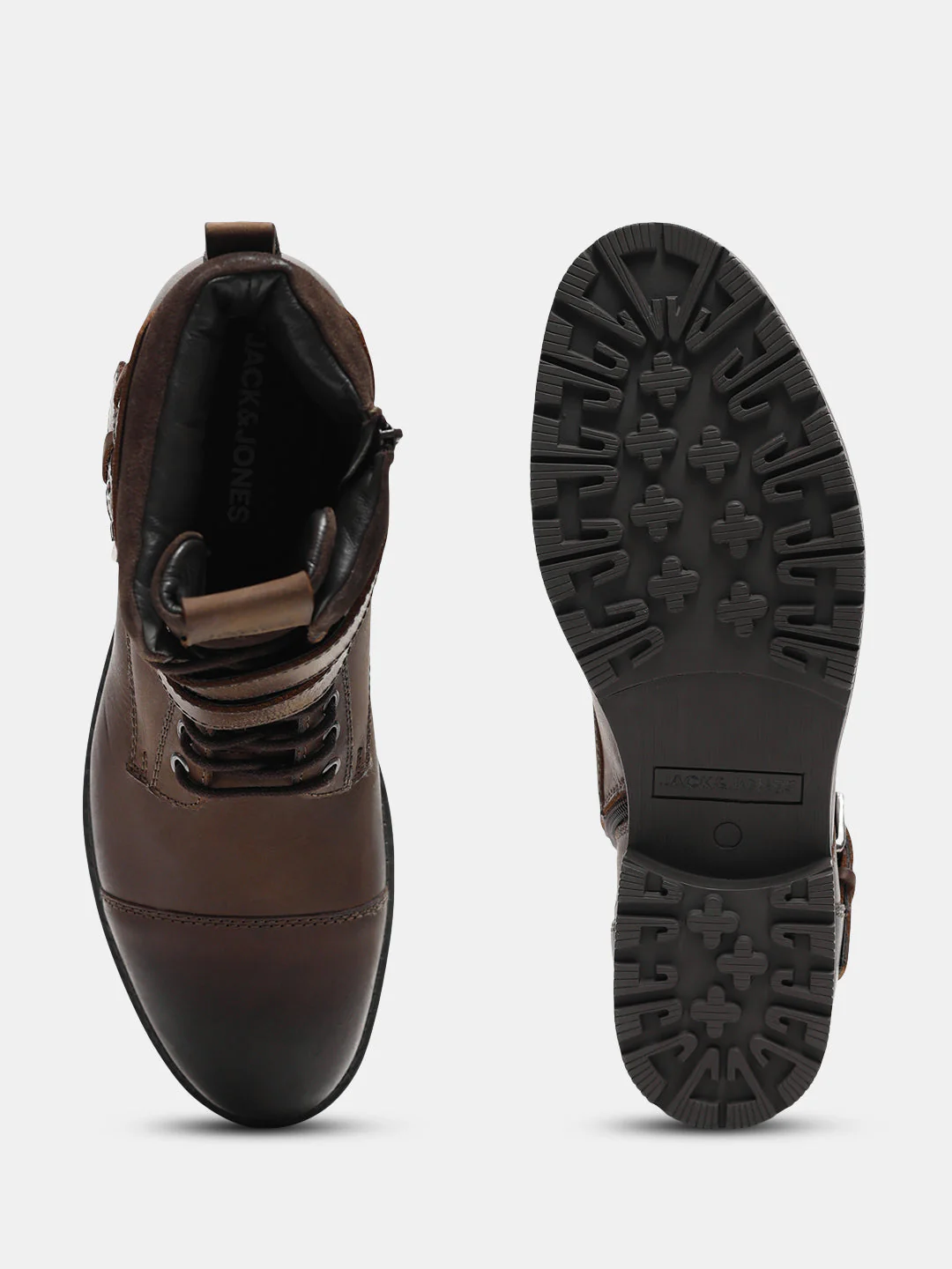 Brown Premium Leather Buckle Boots - Image 5