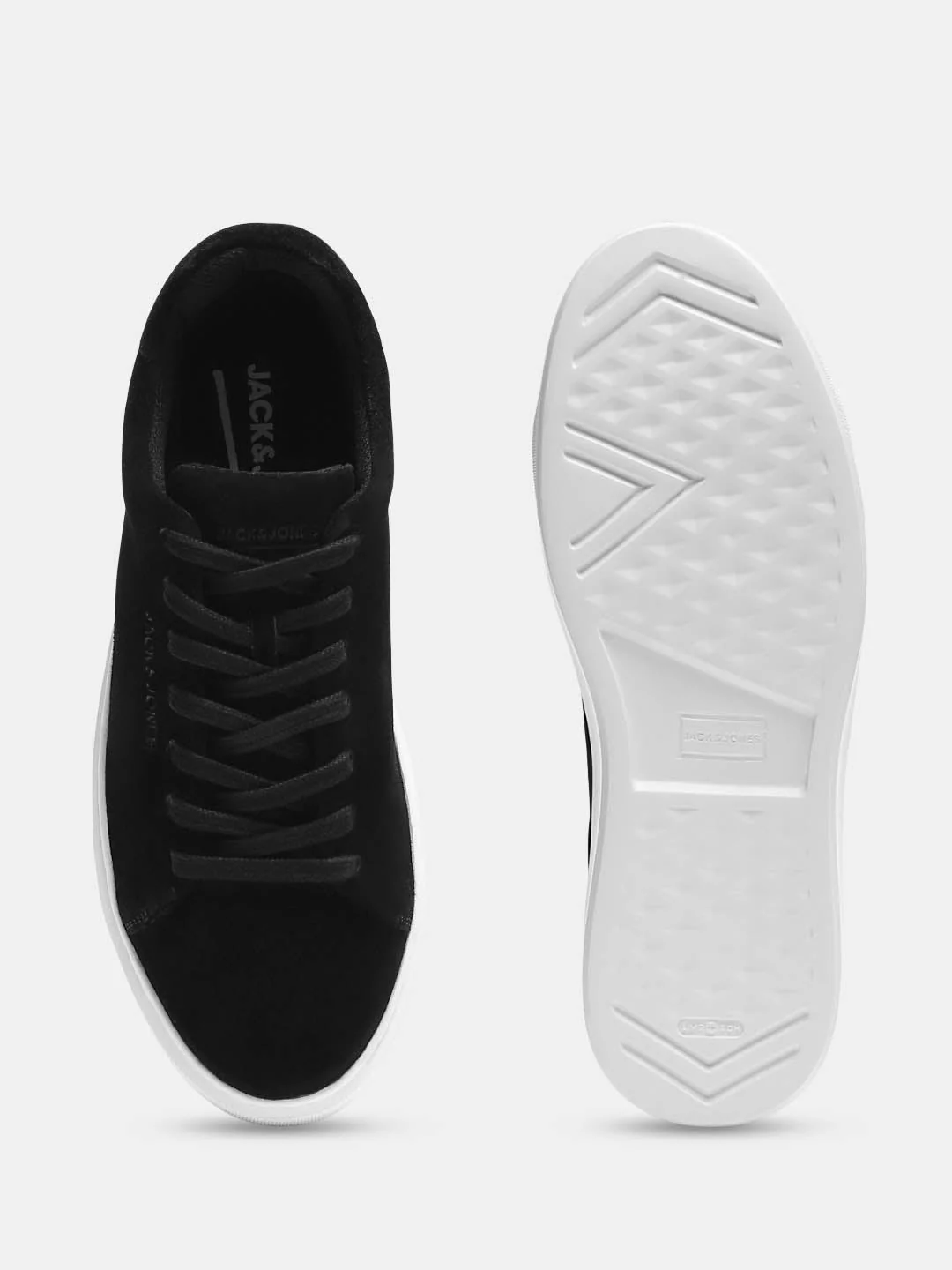 Black Leather Lace-Up Sneakers - Image 5