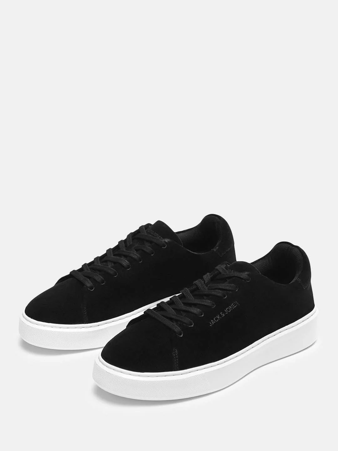 Black Leather Lace-Up Sneakers - Image 6