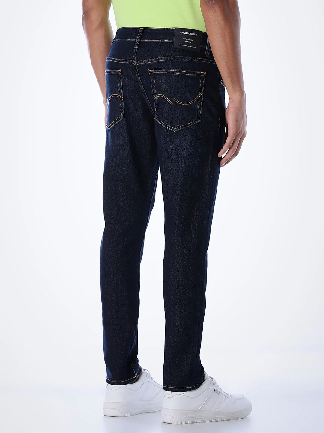 5 Pocket Glenn Slim Fit Jeans - Dark Blue - Image 3
