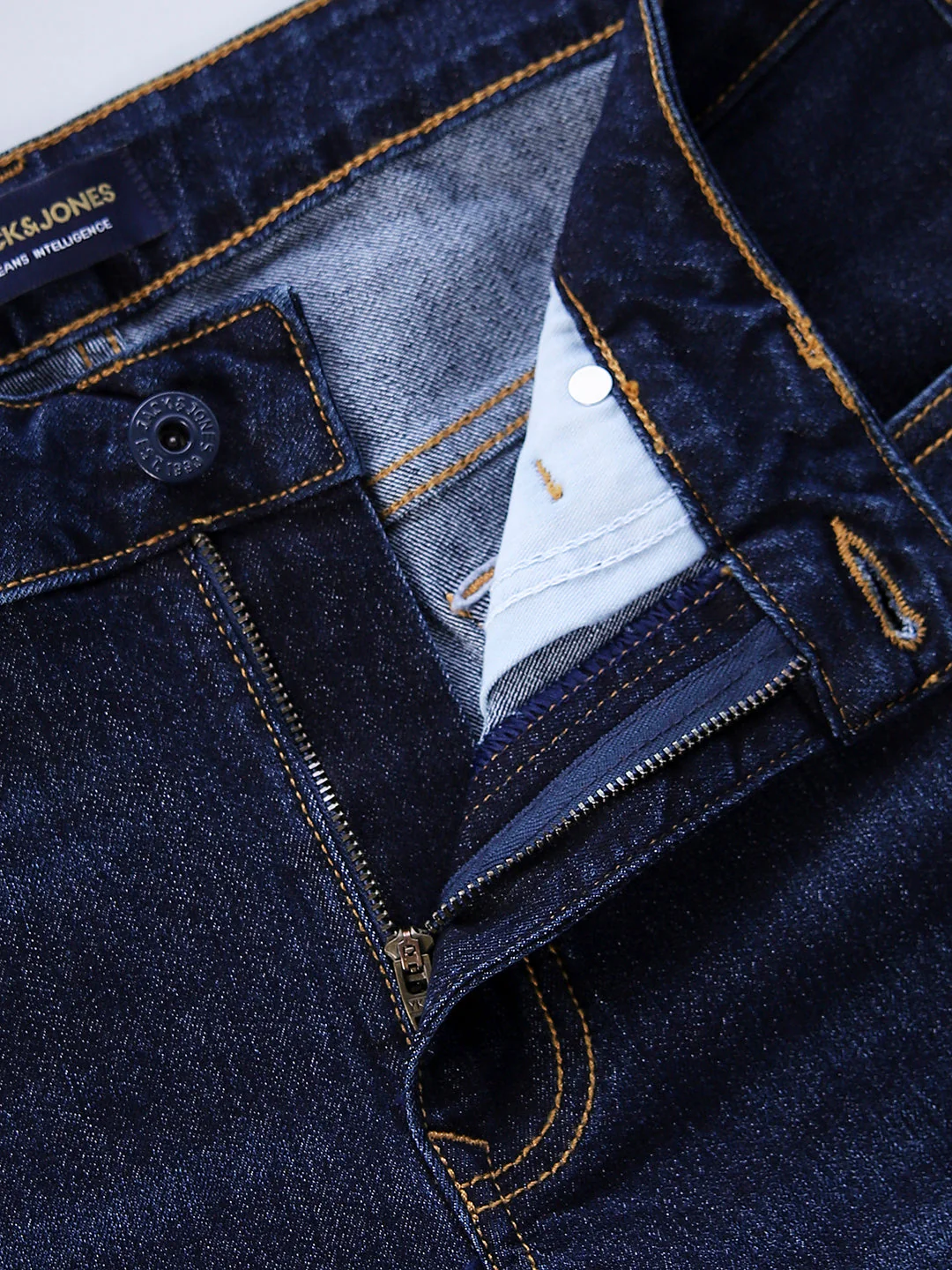 5 Pocket Glenn Slim Fit Jeans - Dark Blue - Image 4